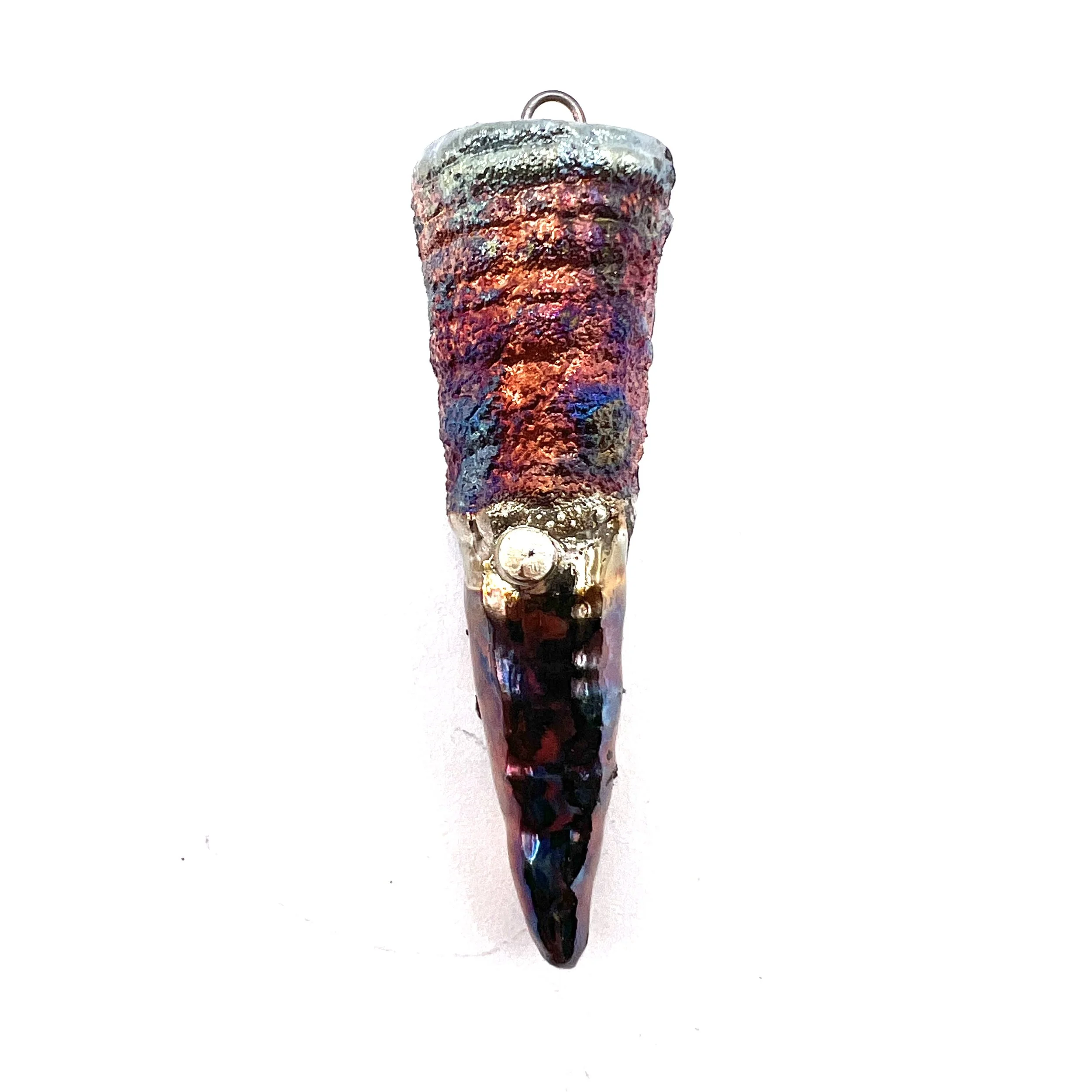 Raku Spike Pendant Ceramic Pottery Jewelry Supply Handmade by MAKUstudio MAKU raku