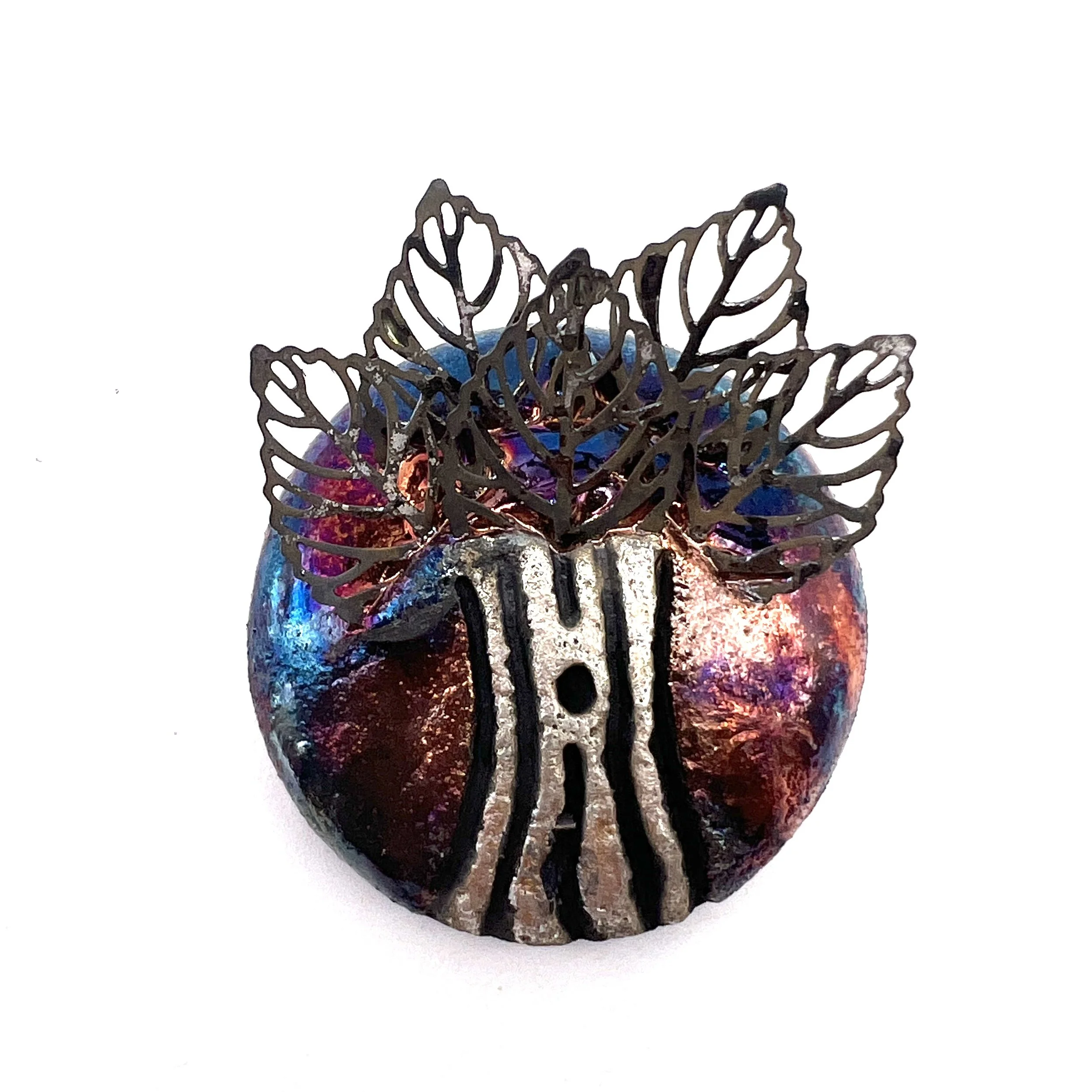 Raku Tree Cabochon Jewelry Supply Handmade by MAKUstudio MAKU raku