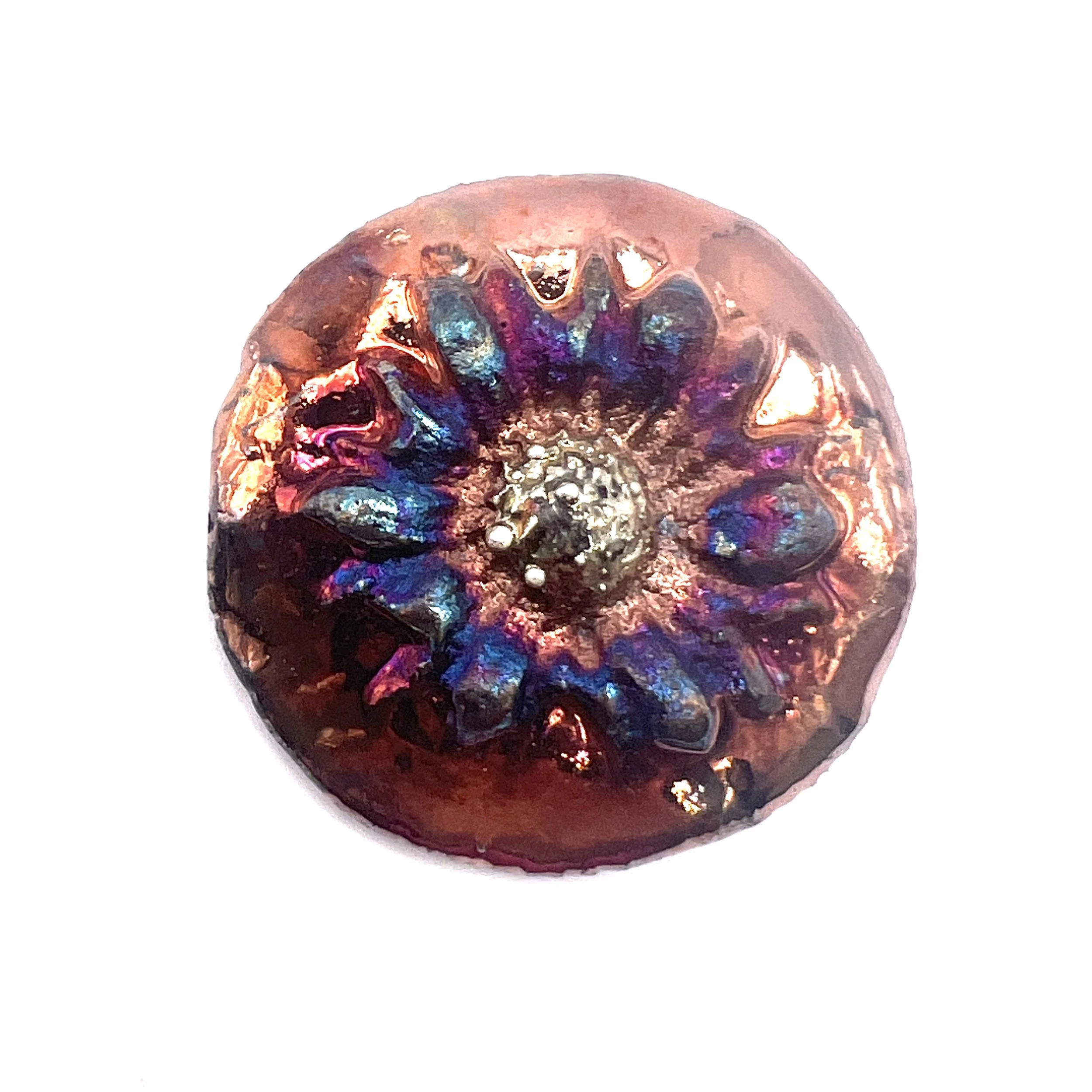 Sunflower Raku Cabochon Jewelry Supply Handmade by MAKUstudio MAKU raku