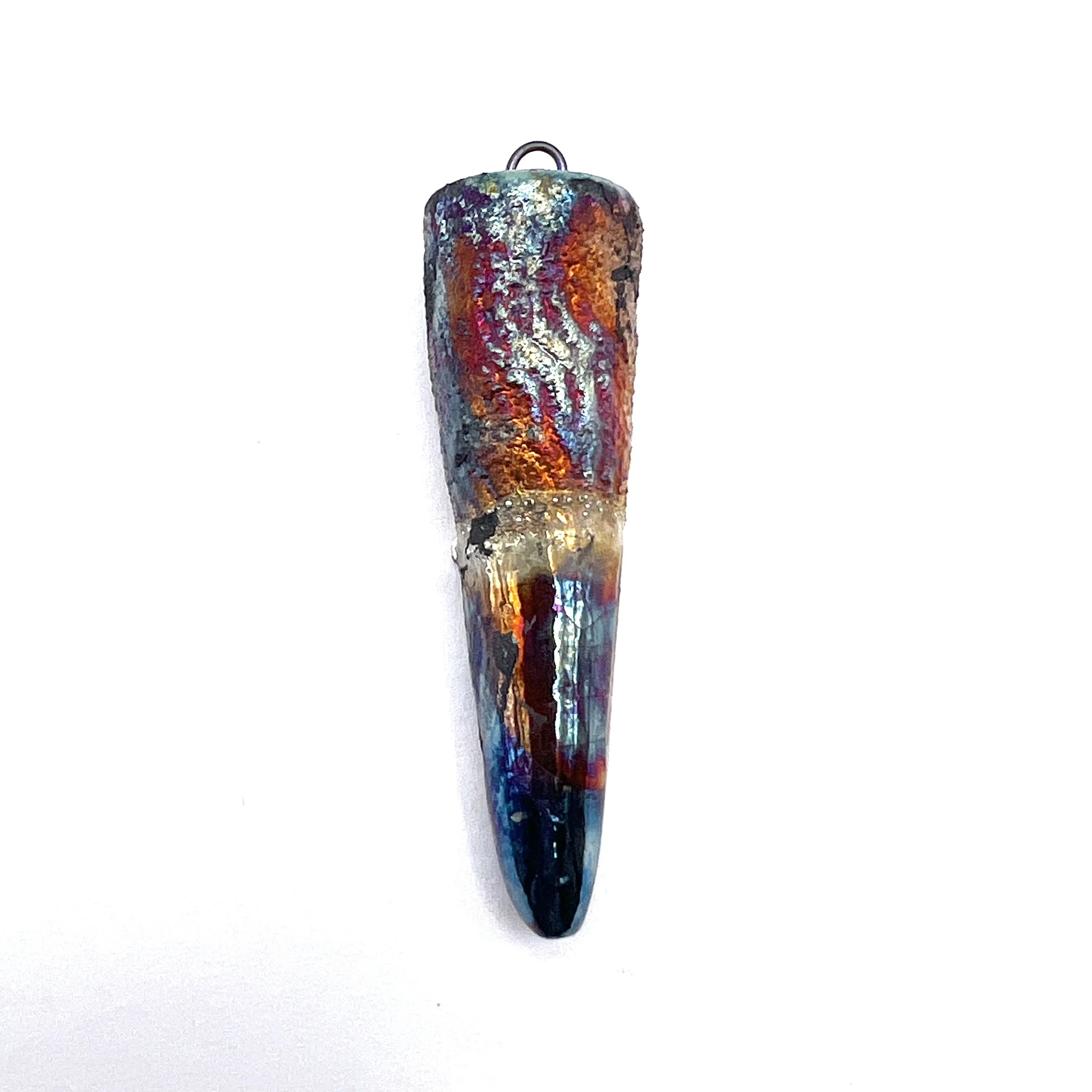 Raku Spike Pendant Ceramic Pottery Jewelry Supply Handmade by MAKUstudio MAKU raku