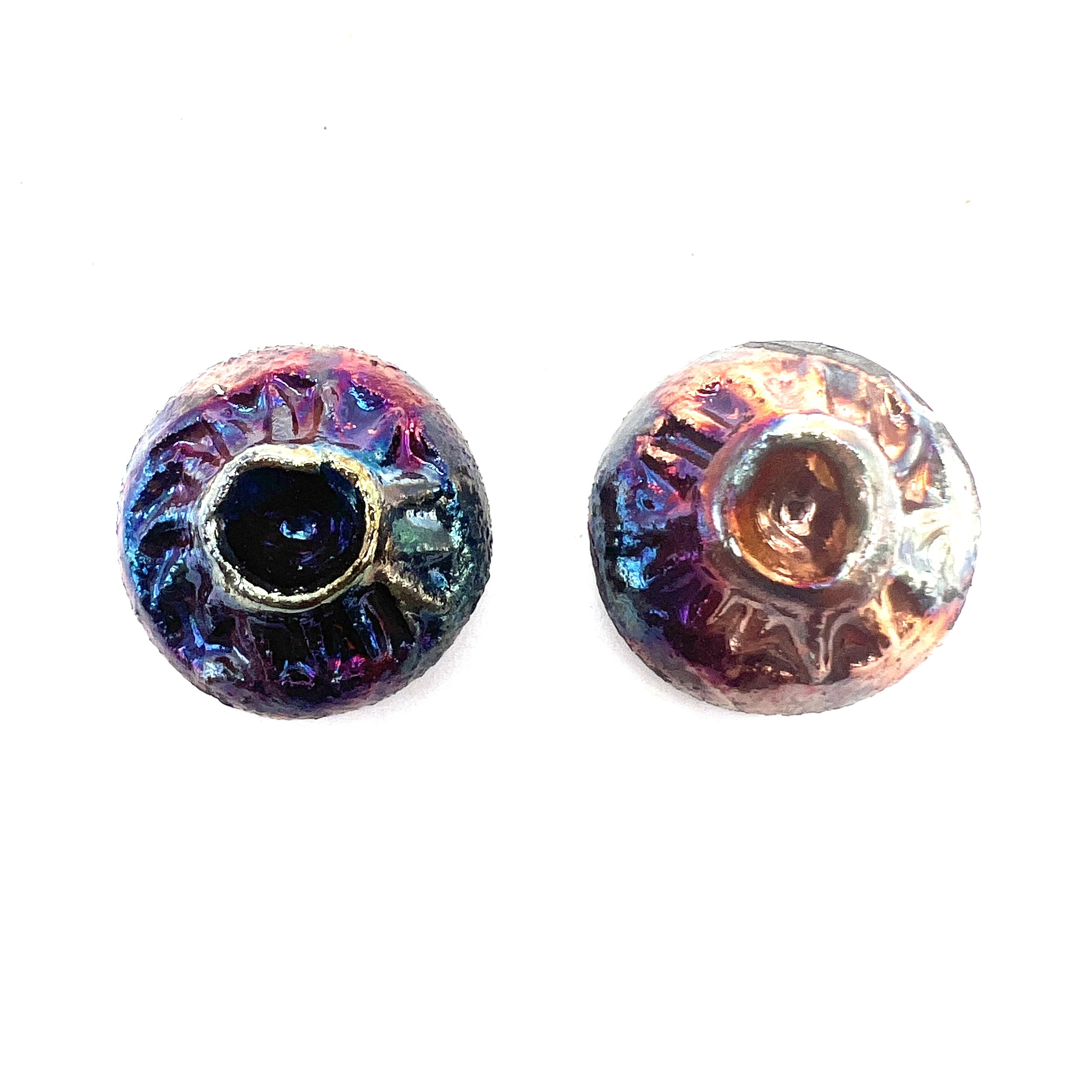 Set of 2 Pendant Charm Connector Ceramic Pottery Jewelry Supply Handmade by MAKUstudio MAKU raku