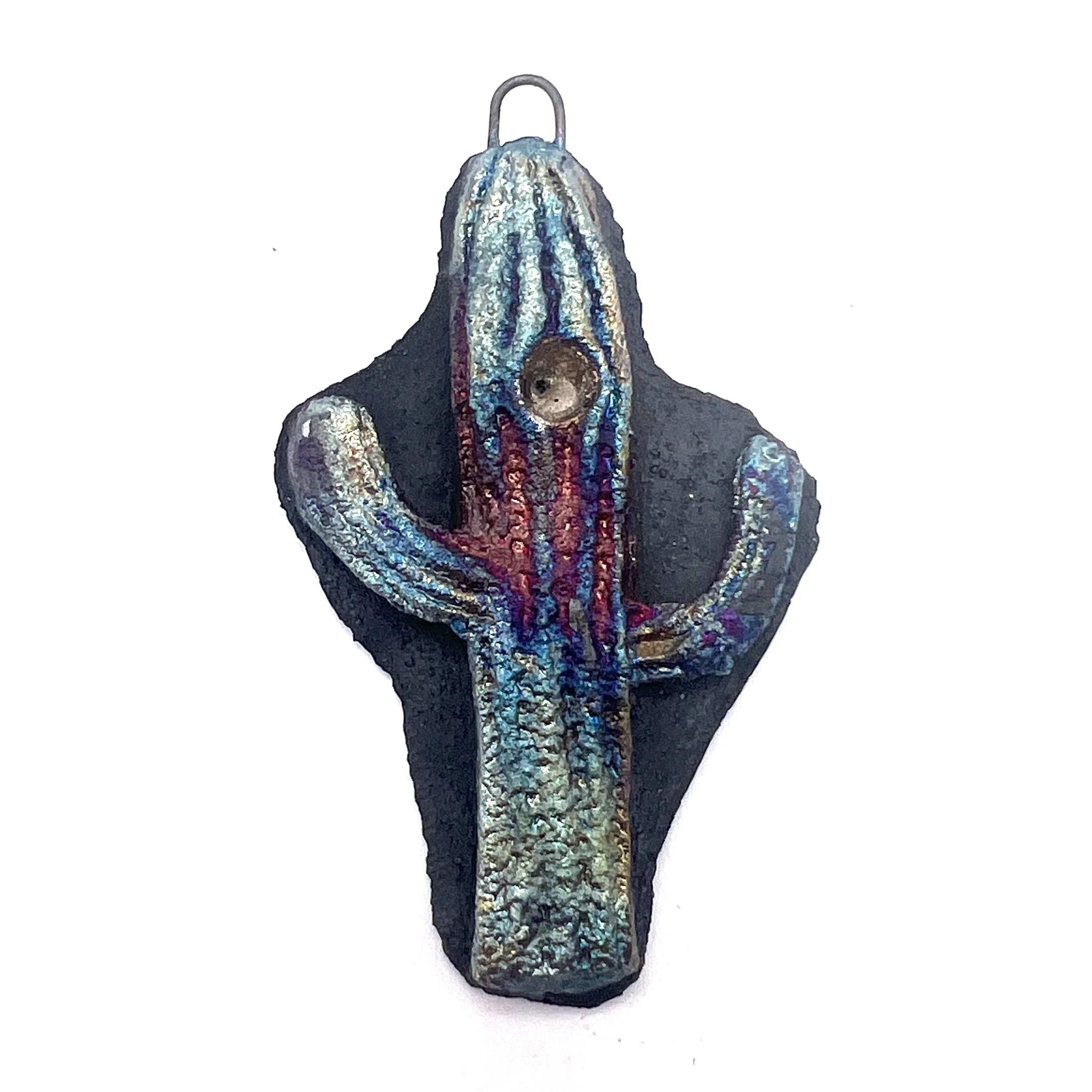 Cactus Raku Ceramic Pendant Raku Jewelry Supply Handmade by  MAKUstudio MAKU raku