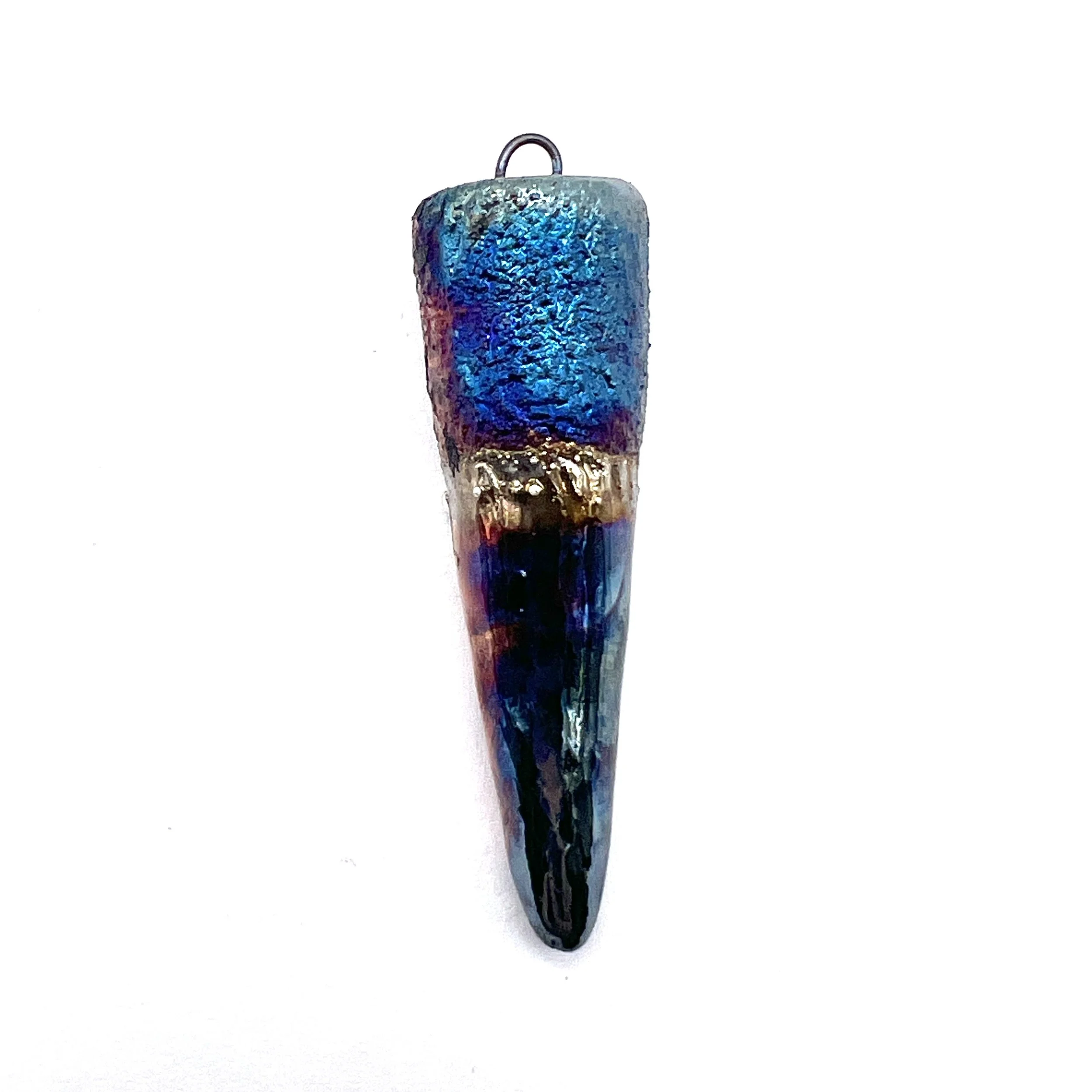 Raku Spike Pendant Ceramic Pottery Jewelry Supply Handmade by MAKUstudio MAKU raku