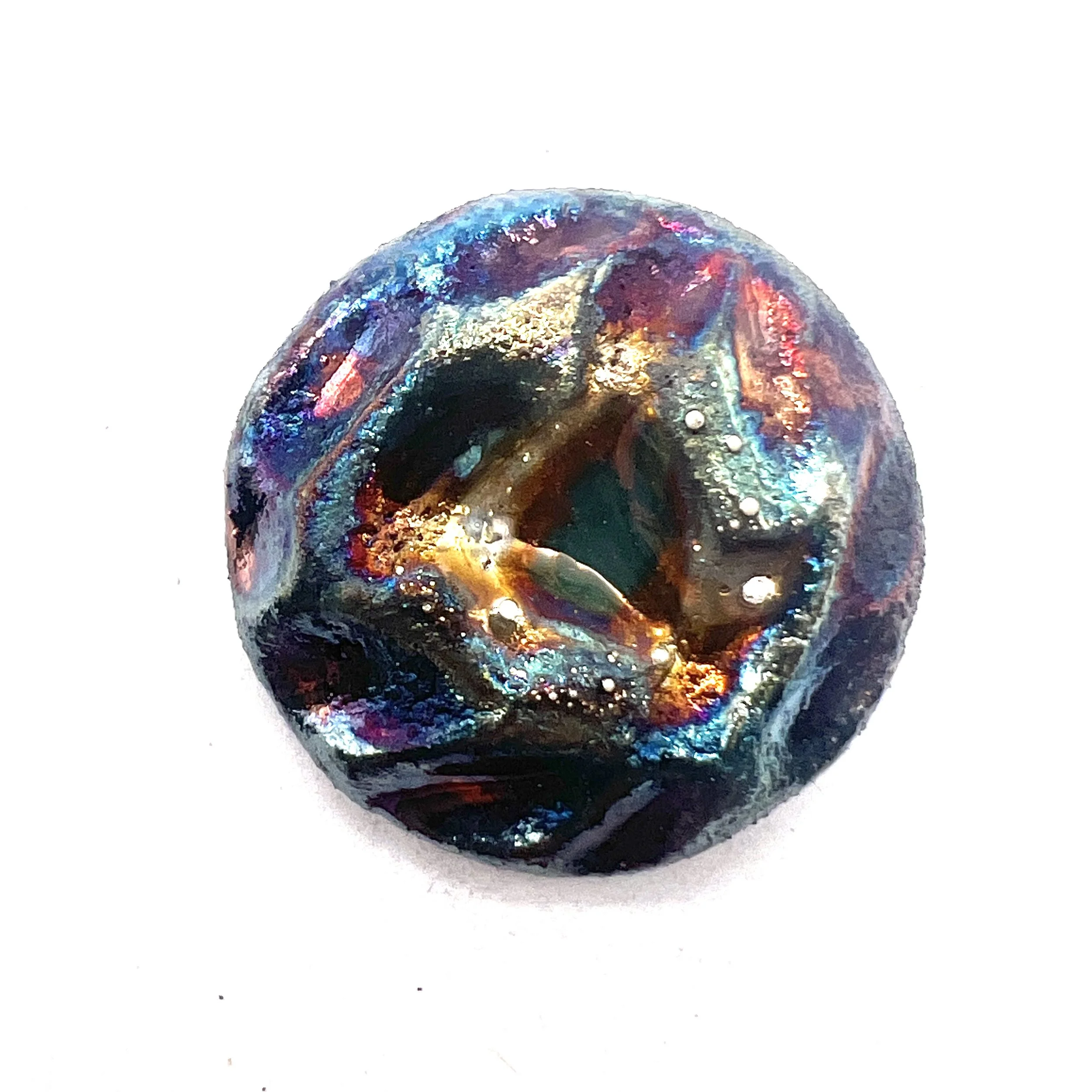 Glass in the Middle Raku Cabochon Jewelry Supply Handmade by MAKUstudio MAKU raku