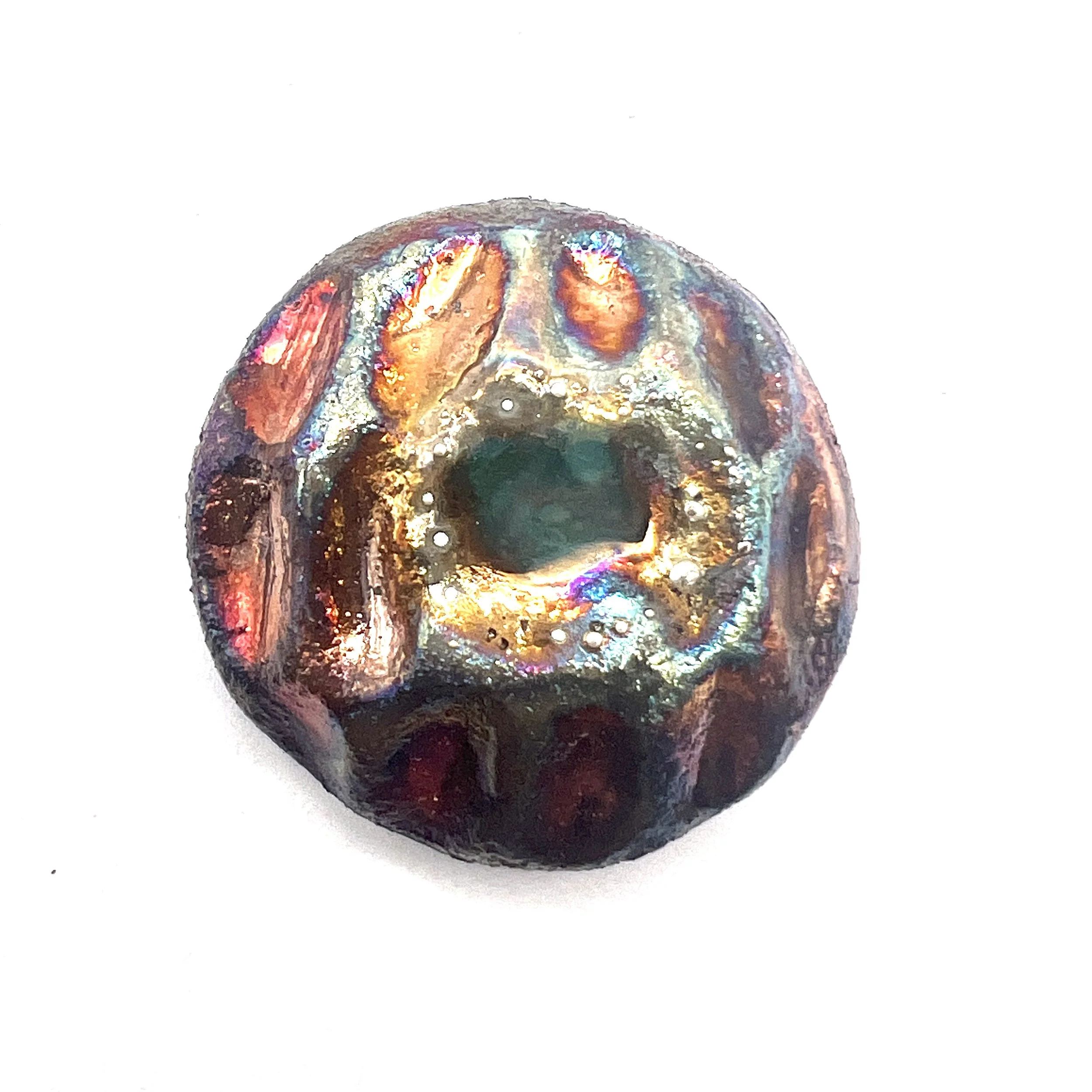 Glass in the Middle Raku Cabochon Jewelry Supply Handmade by MAKUstudio MAKU raku