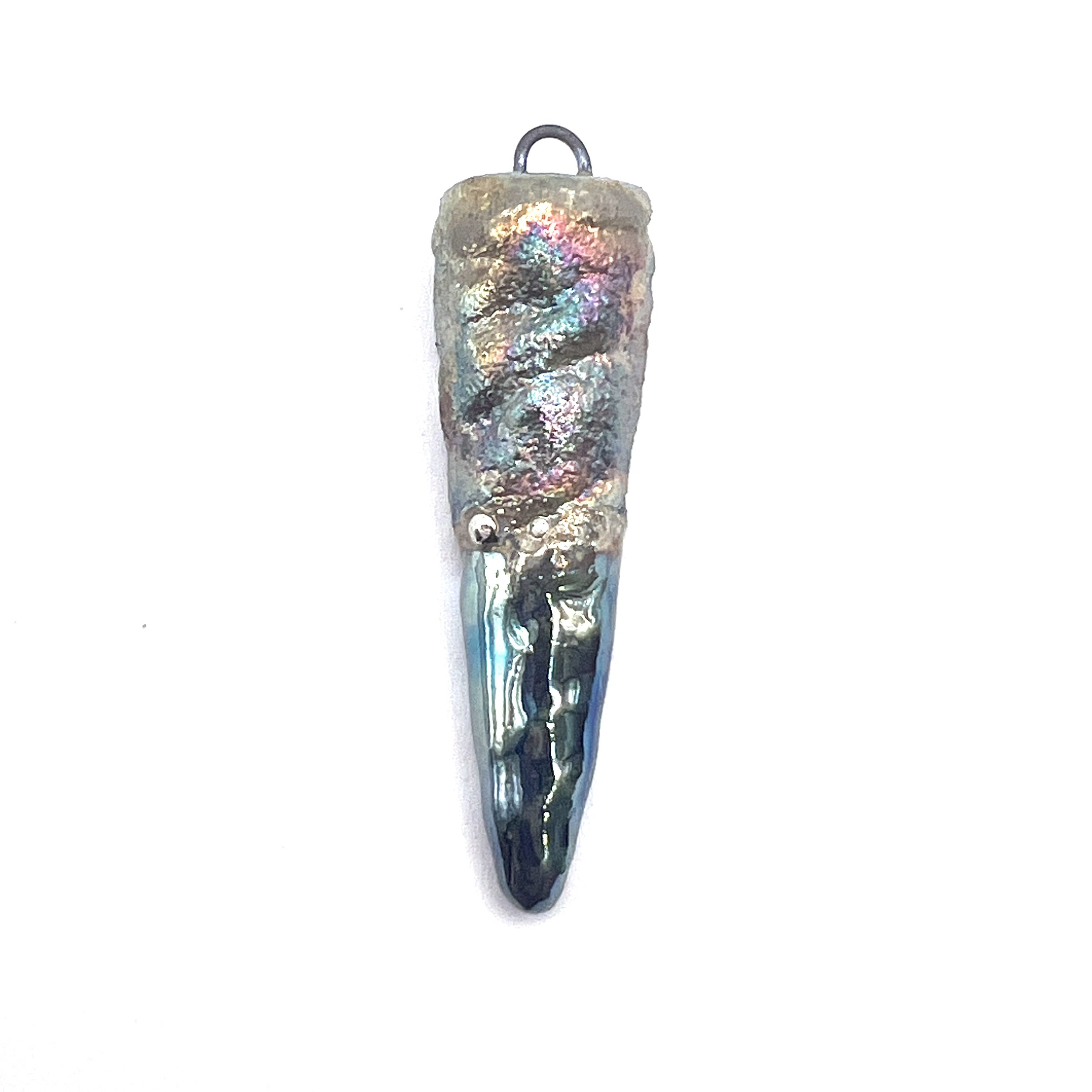 Raku Spike Pendant Ceramic Pottery Jewelry Supply Handmade by MAKUstudio MAKU raku
