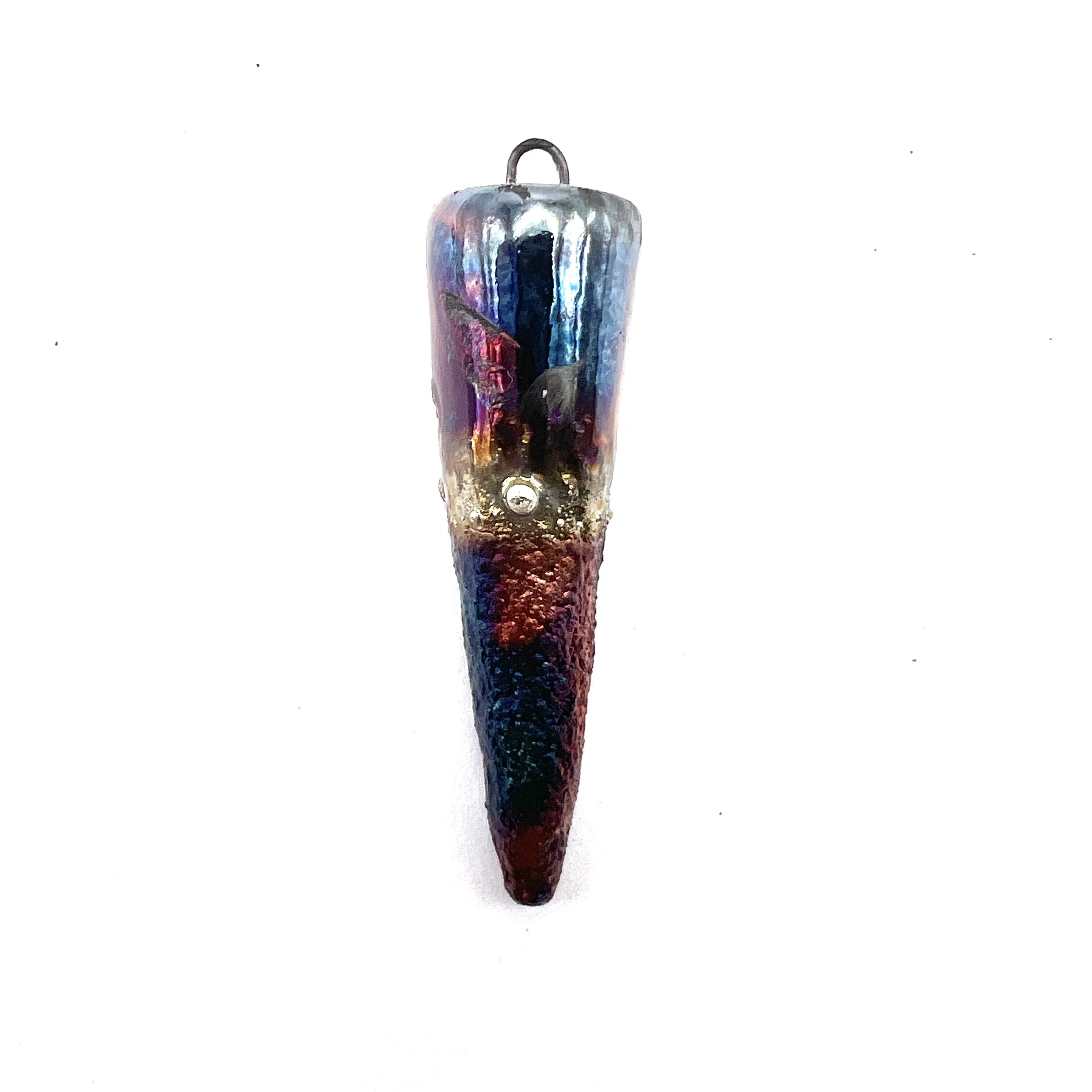 Raku Spike Pendant Ceramic Pottery Jewelry Supply Handmade by MAKUstudio MAKU raku