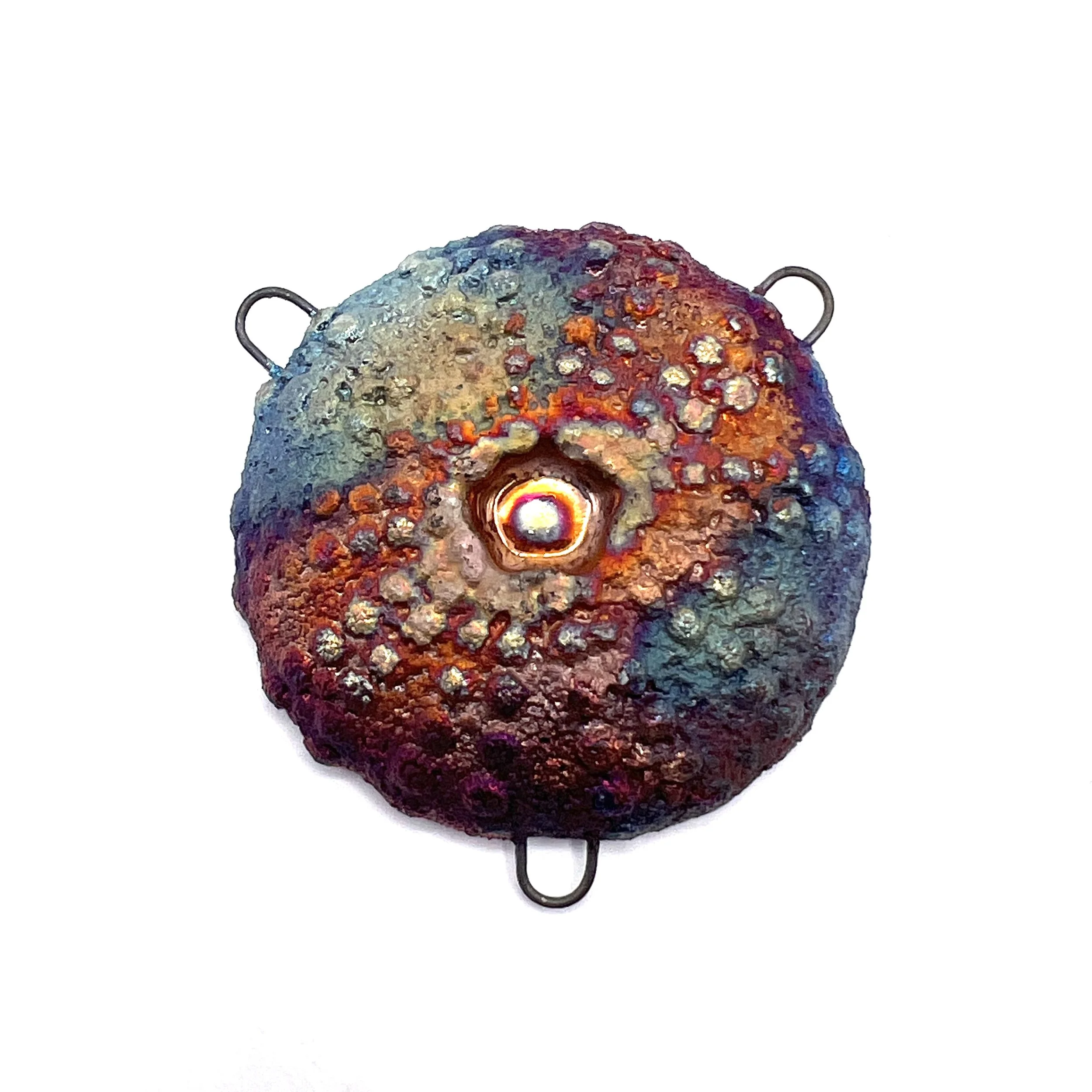 Sea Urchin Connector Pendant MAKU raku Jewelry Supplies MAKUstudio