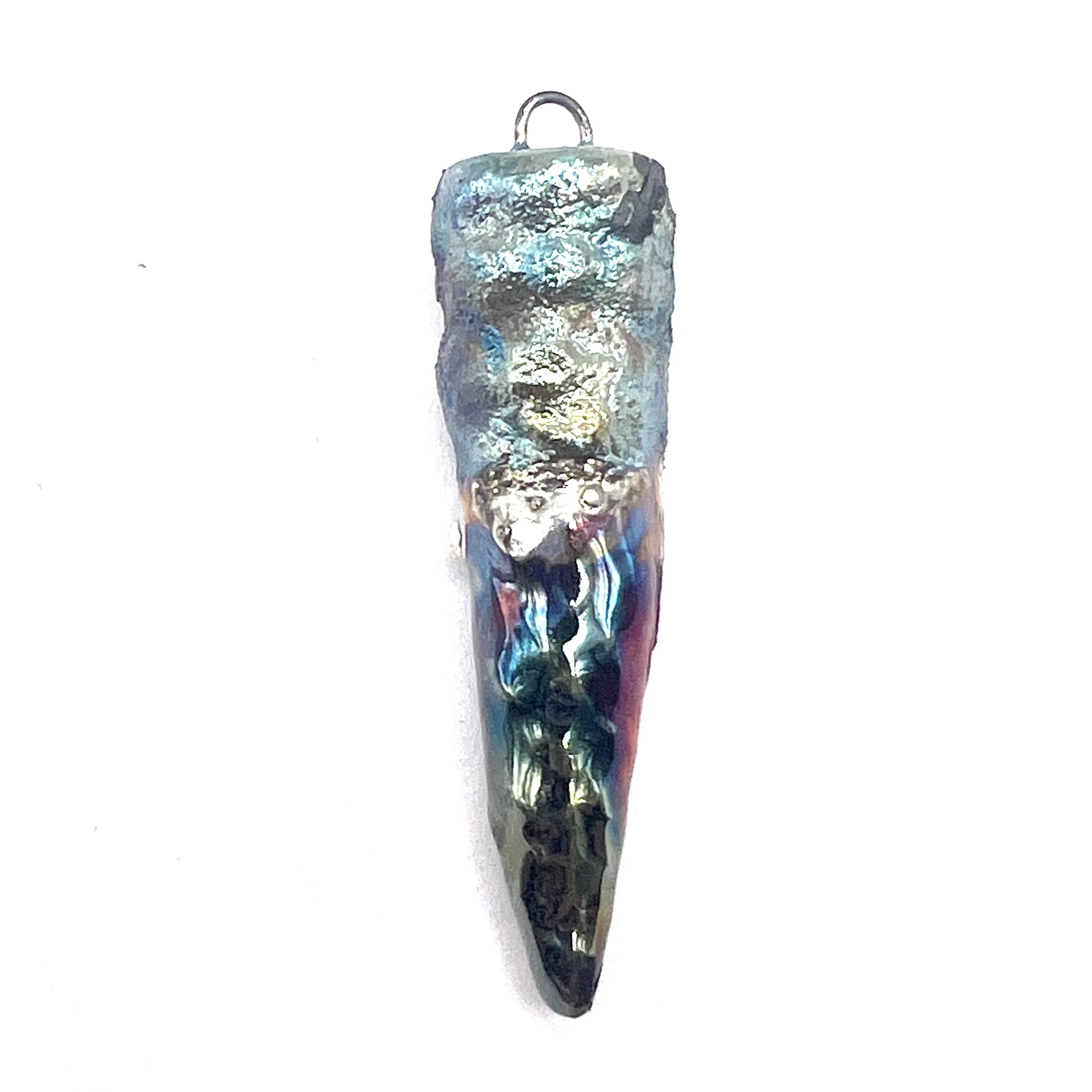 Raku Spike Pendant Ceramic Pottery Jewelry Supply Handmade by MAKUstudio MAKU raku
