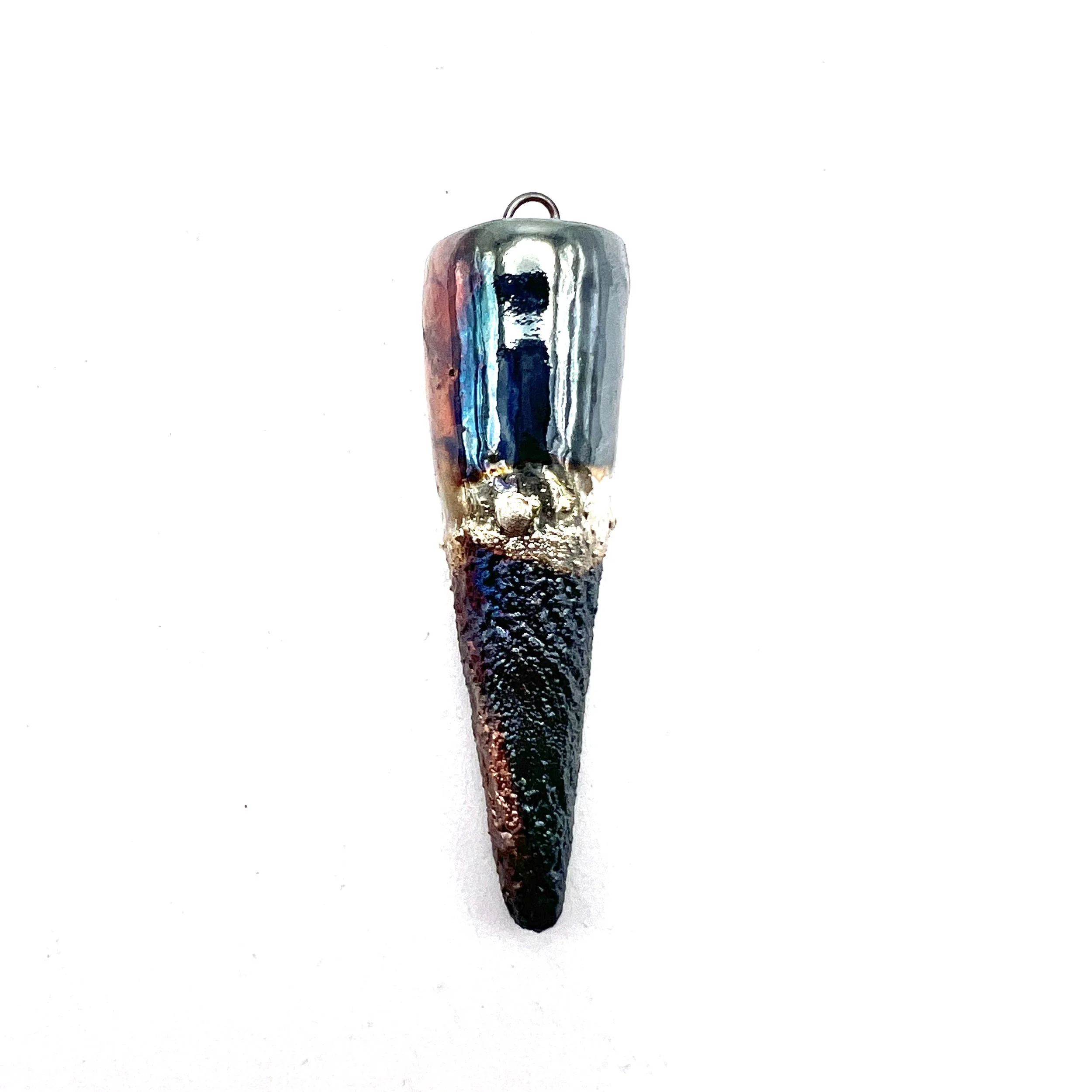 Raku Spike Pendant Ceramic Pottery Jewelry Supply Handmade by MAKUstudio MAKU raku