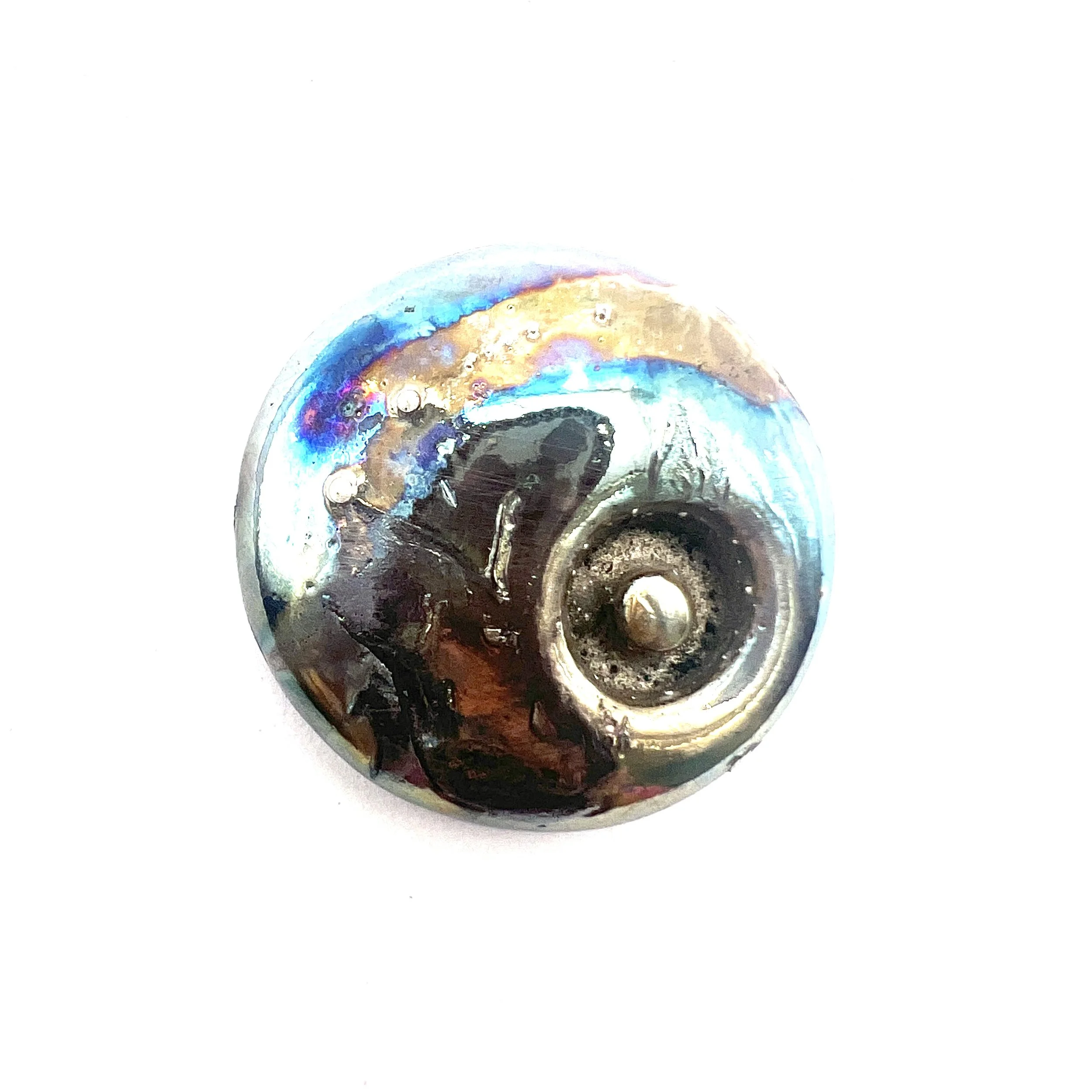Olive Raku Cabochon Jewelry Supply Handmade by MAKUstudio MAKU raku