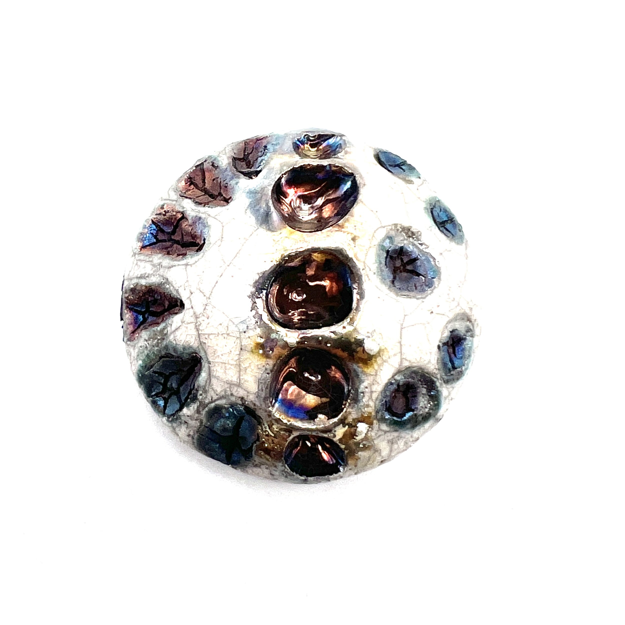 Row of Pods Raku Cabochon Ceramic Pottery Jewelry Supply Handmade by MAKUstudio MAKU raku