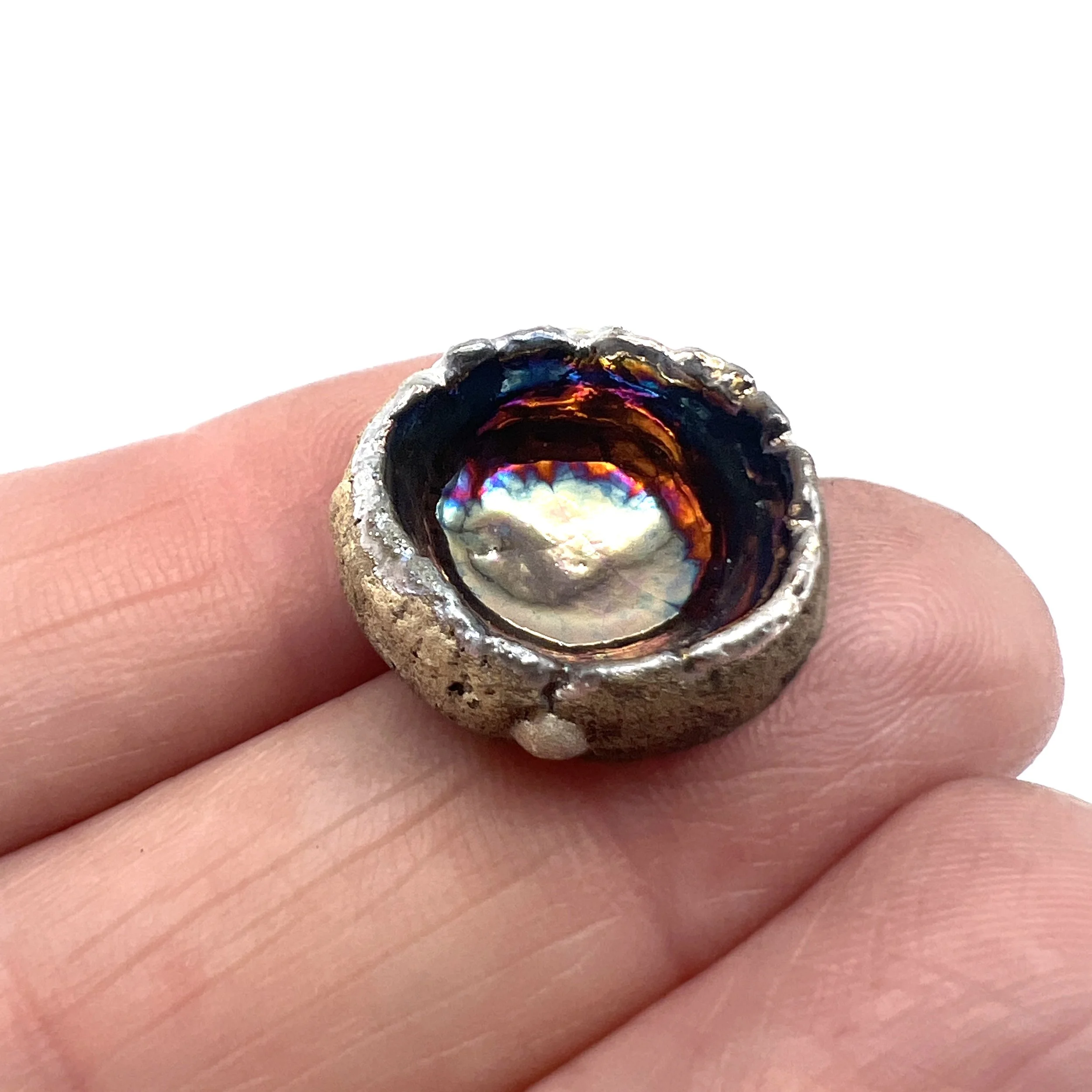 Pod Raku Cabochon Jewelry Supply Handmade by MAKUstudio MAKU raku