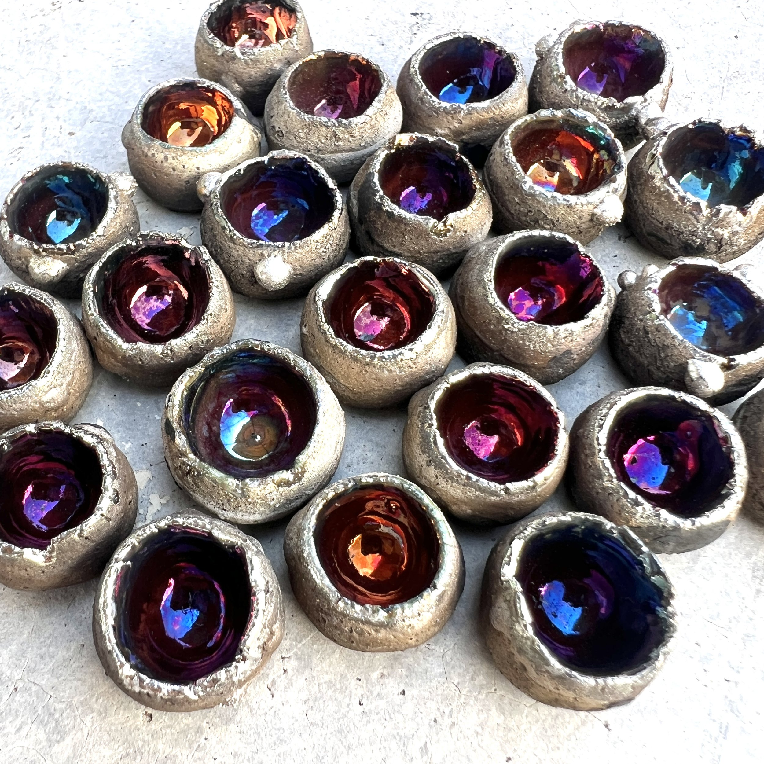 Special Price! Pod Raku Cabochon Jewelry Supply Handmade by MAKUstudio MAKU raku