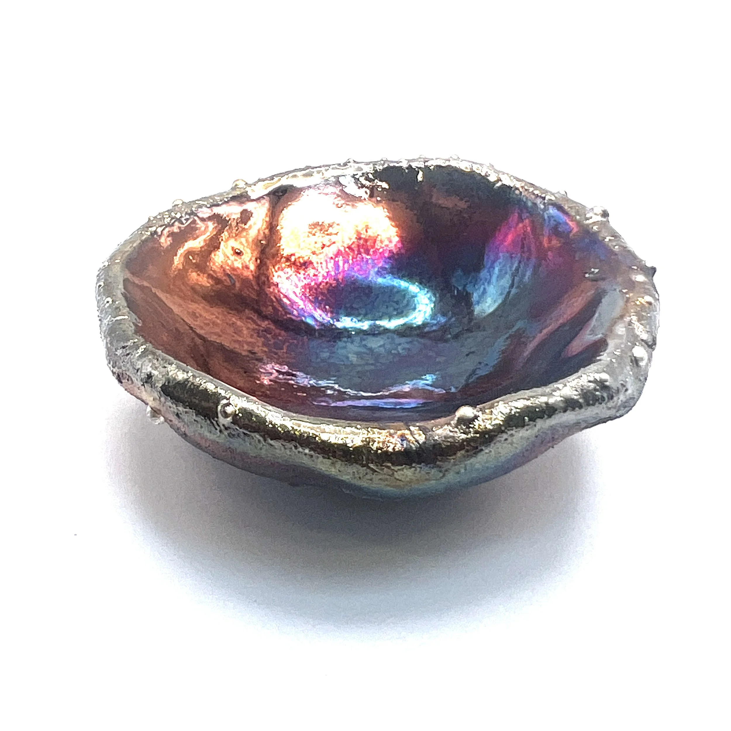Raku Mini Bowl Handmade Pottery Pinch Pot by MAKUstudio MAKU raku