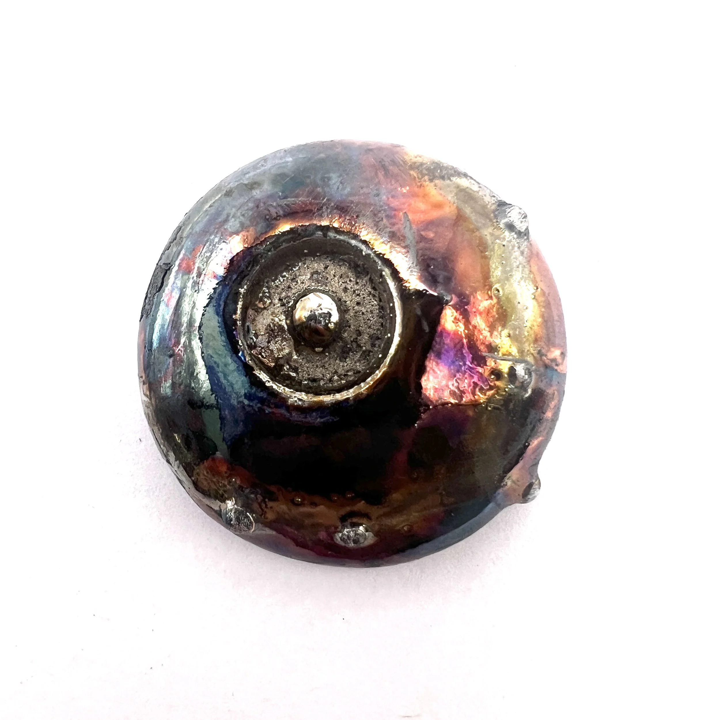Olive Raku Cabochon Jewelry Supply Handmade by MAKUstudio MAKU raku