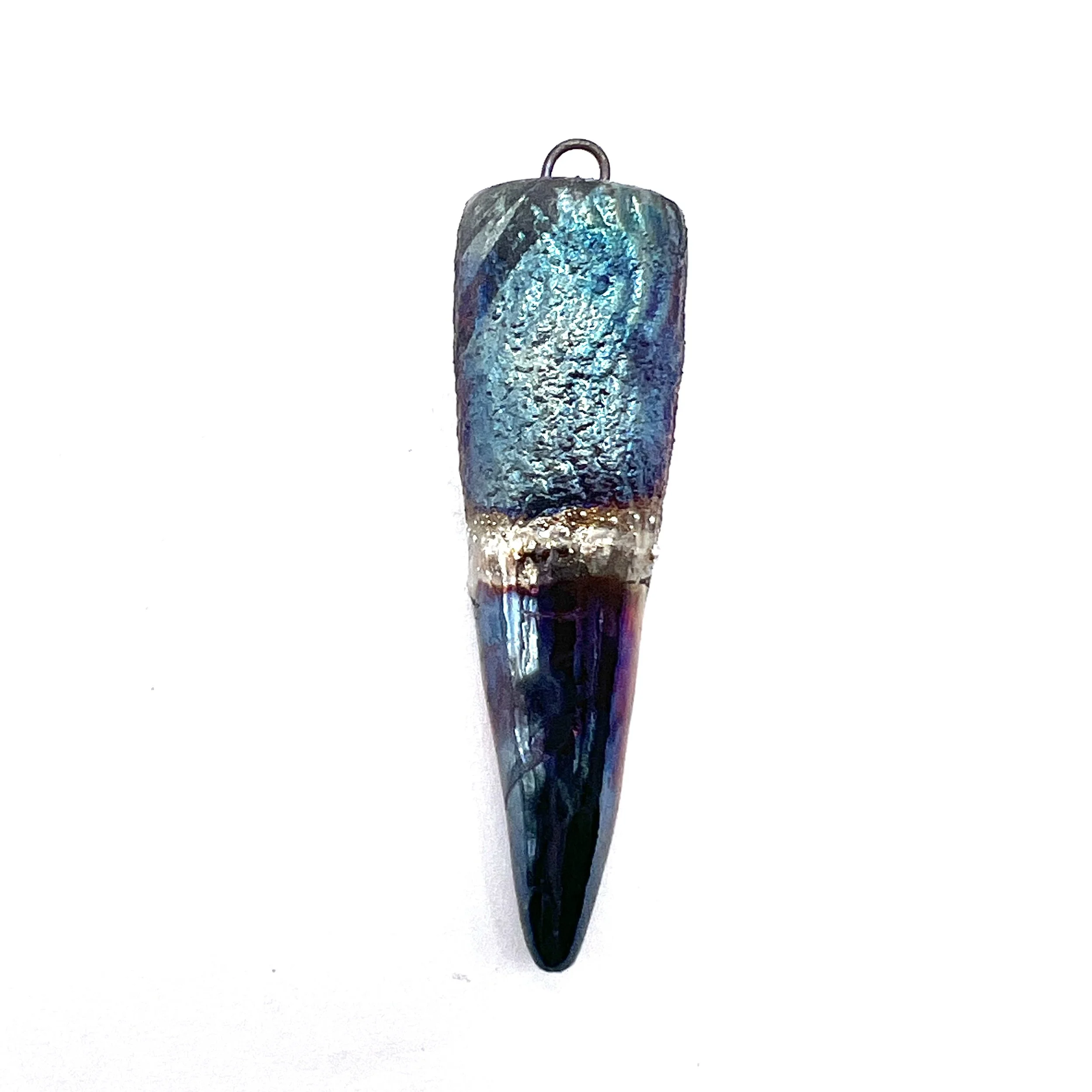 Raku Spike Pendant Ceramic Pottery Jewelry Supply Handmade by MAKUstudio MAKU raku