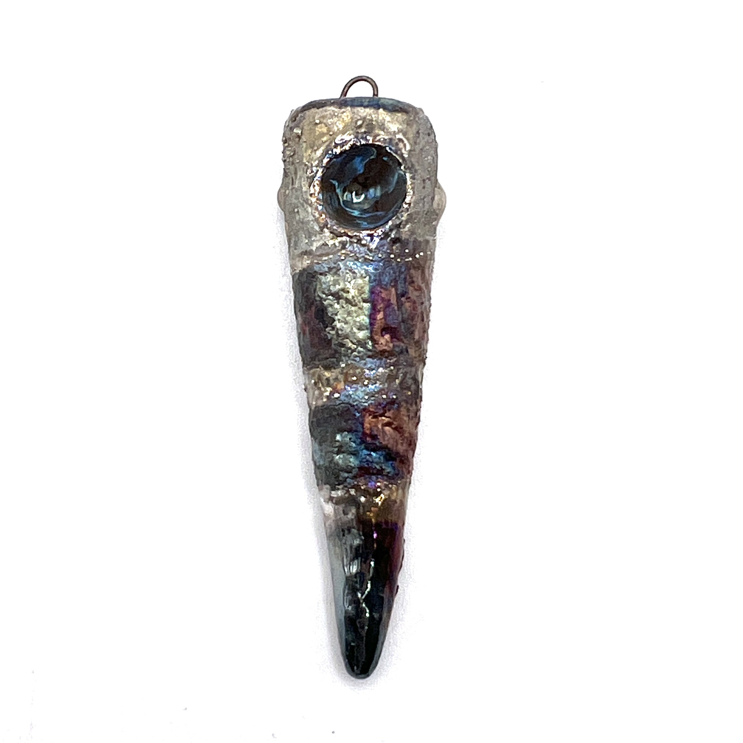 Raku Spike Pendant Ceramic Pottery Jewelry Supply Handmade by MAKUstudio MAKU raku