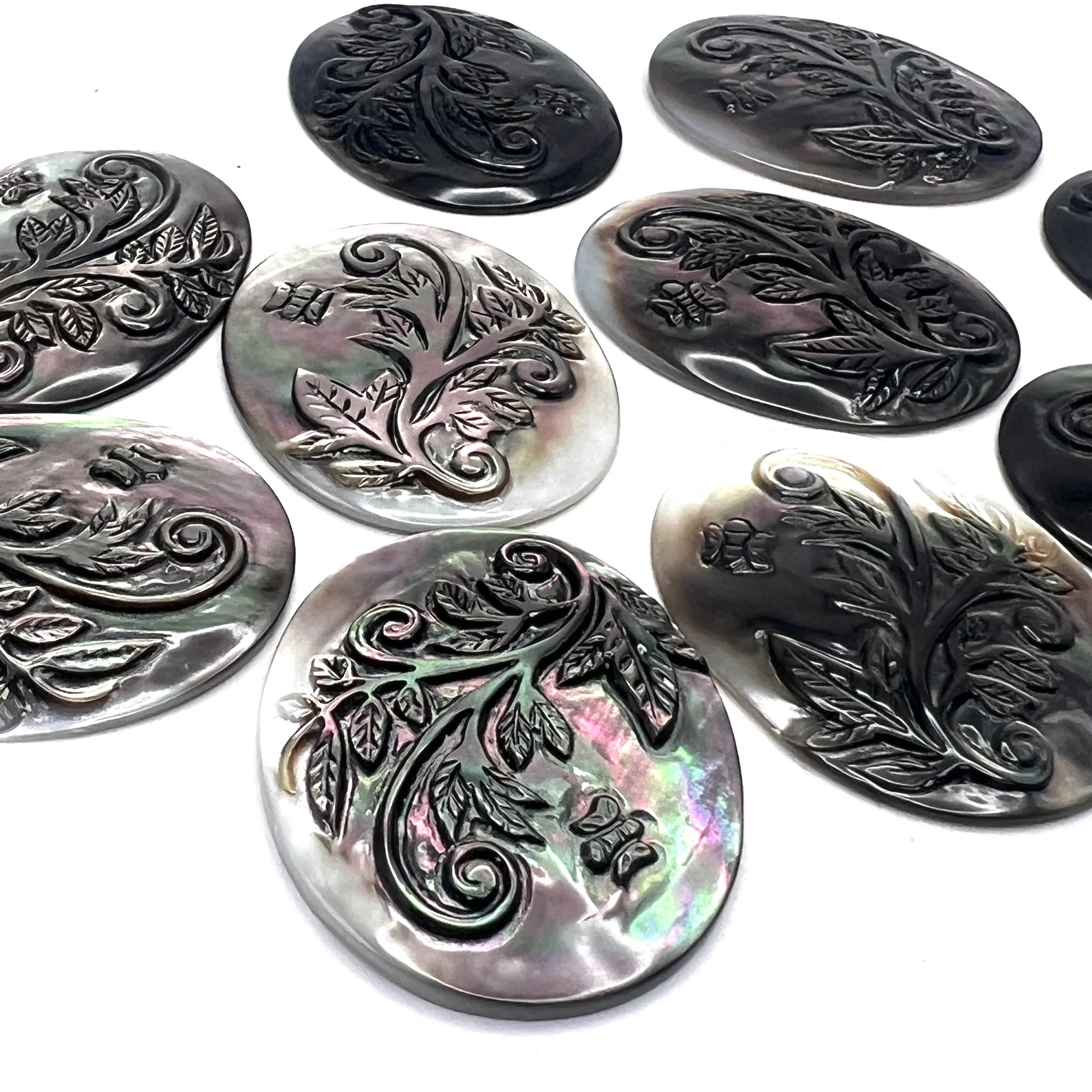 Mother-of -Pearl Oval Cabochon 28 x 35 mm MAKUstudio Jewelry Supplies