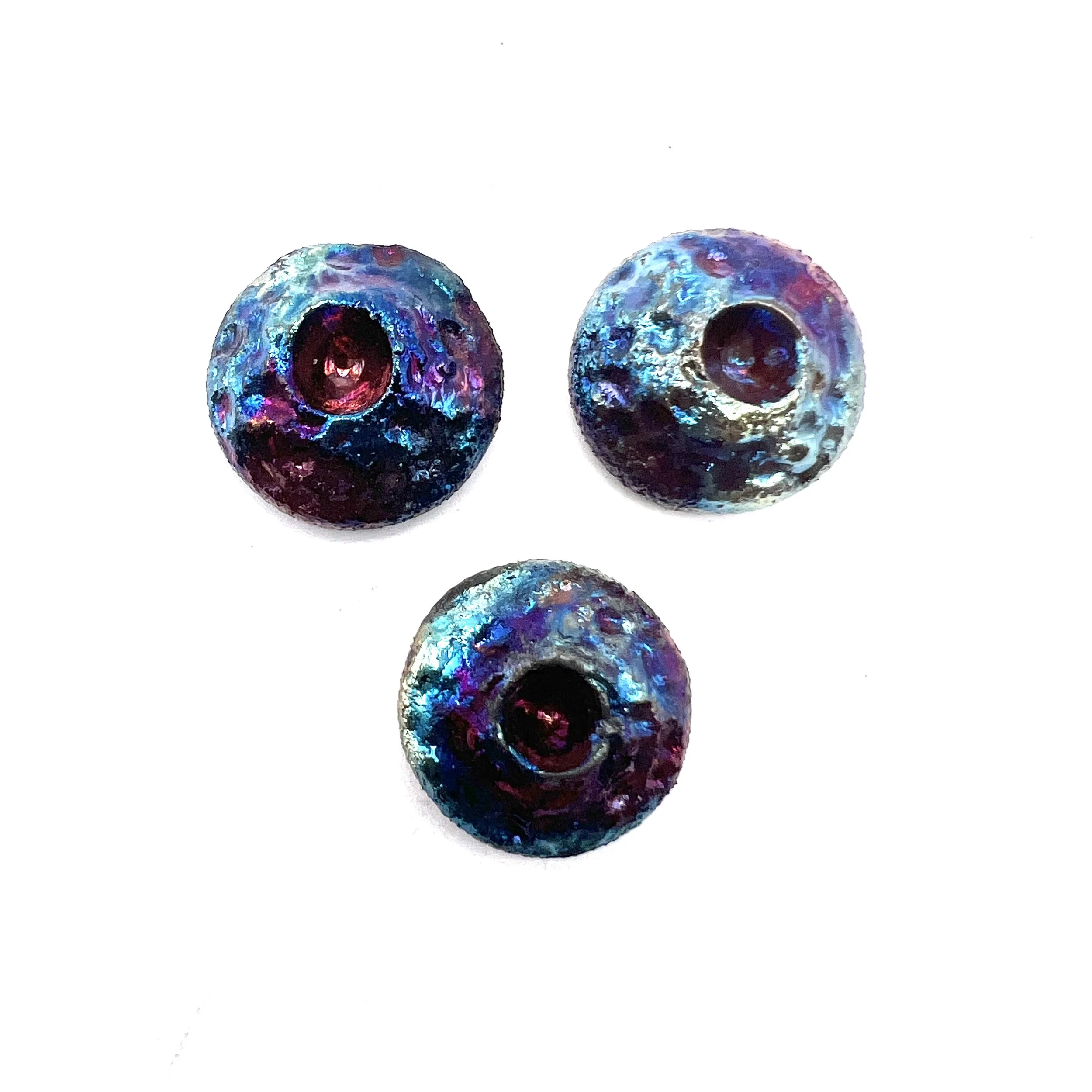 Set of 3 Raku Jewelry Supply Handmade by MAKUstudio MAKU raku