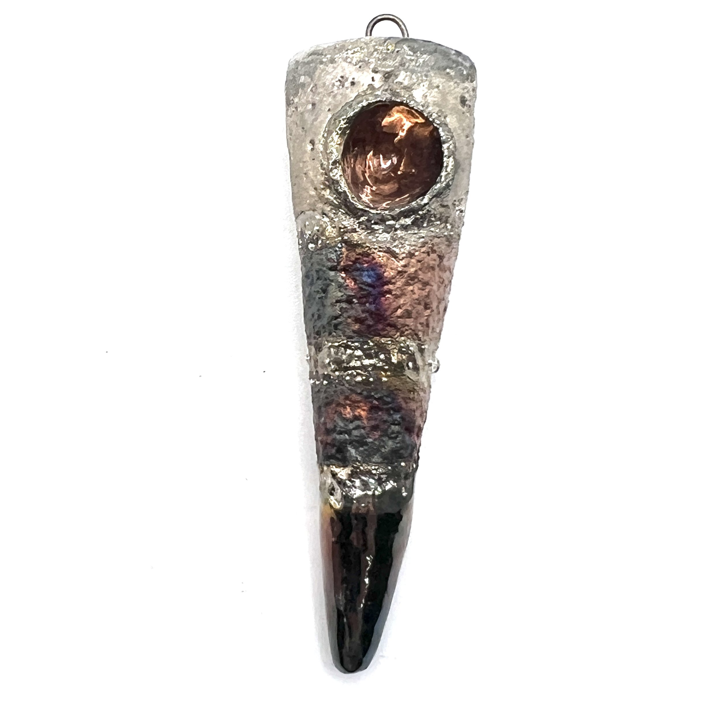 Raku Spike Pendant Ceramic Pottery Jewelry Supply Handmade by MAKUstudio MAKU raku