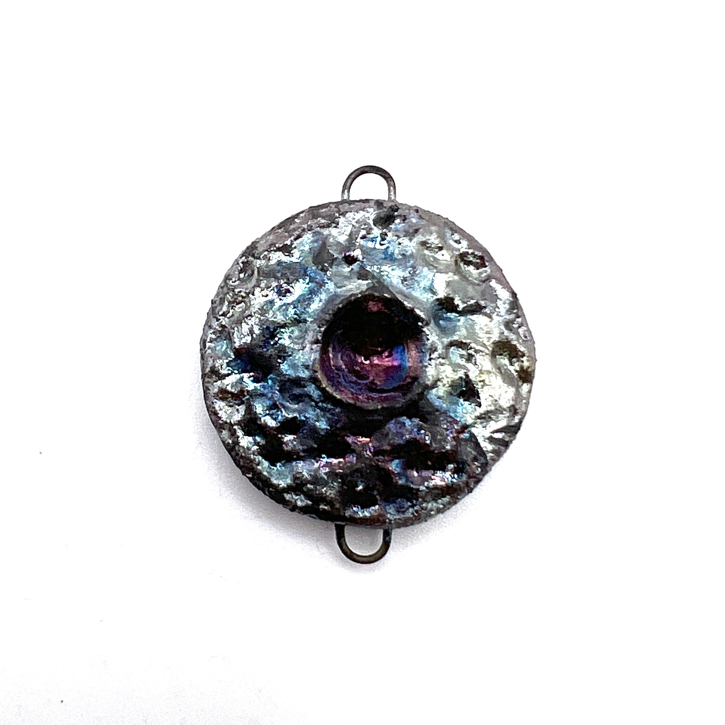Pendant Charm Connector Ceramic Pottery Jewelry Supply Handmade by MAKUstudio MAKU raku