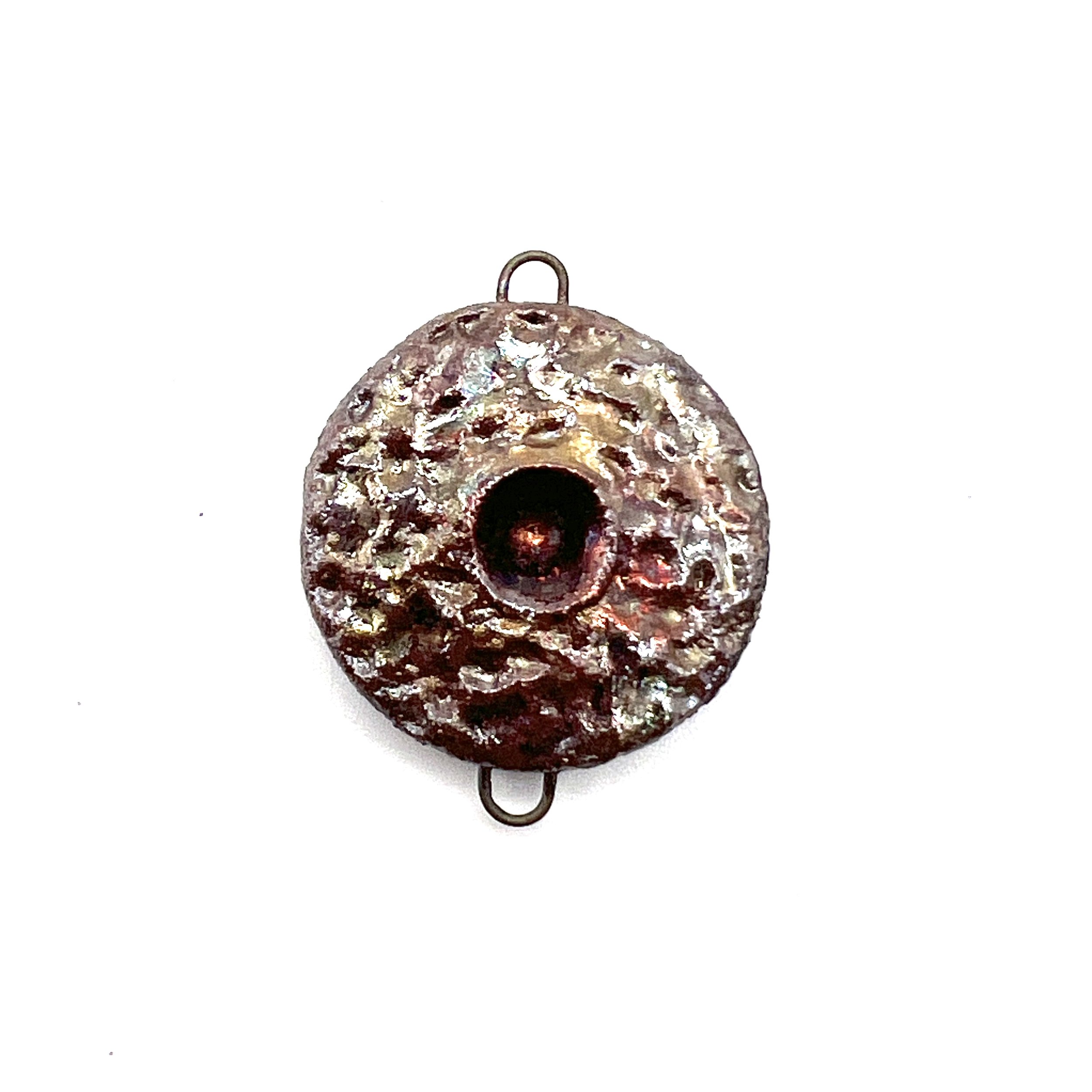 Pendant Charm Connector Ceramic Pottery Jewelry Supply Handmade by MAKUstudio MAKU raku