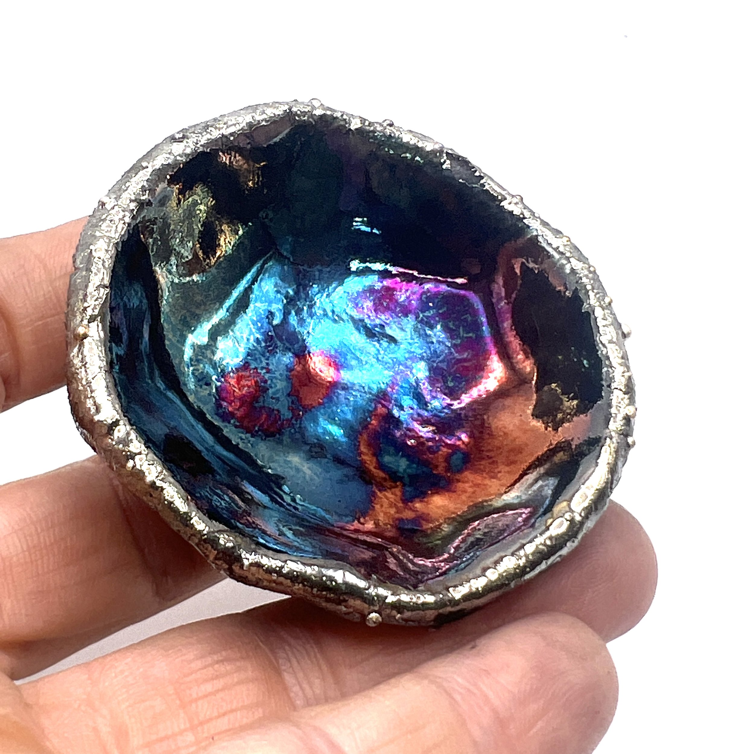 Raku Mini Bowl Handmade Pottery Pinch Pot by MAKUstudio MAKU raku