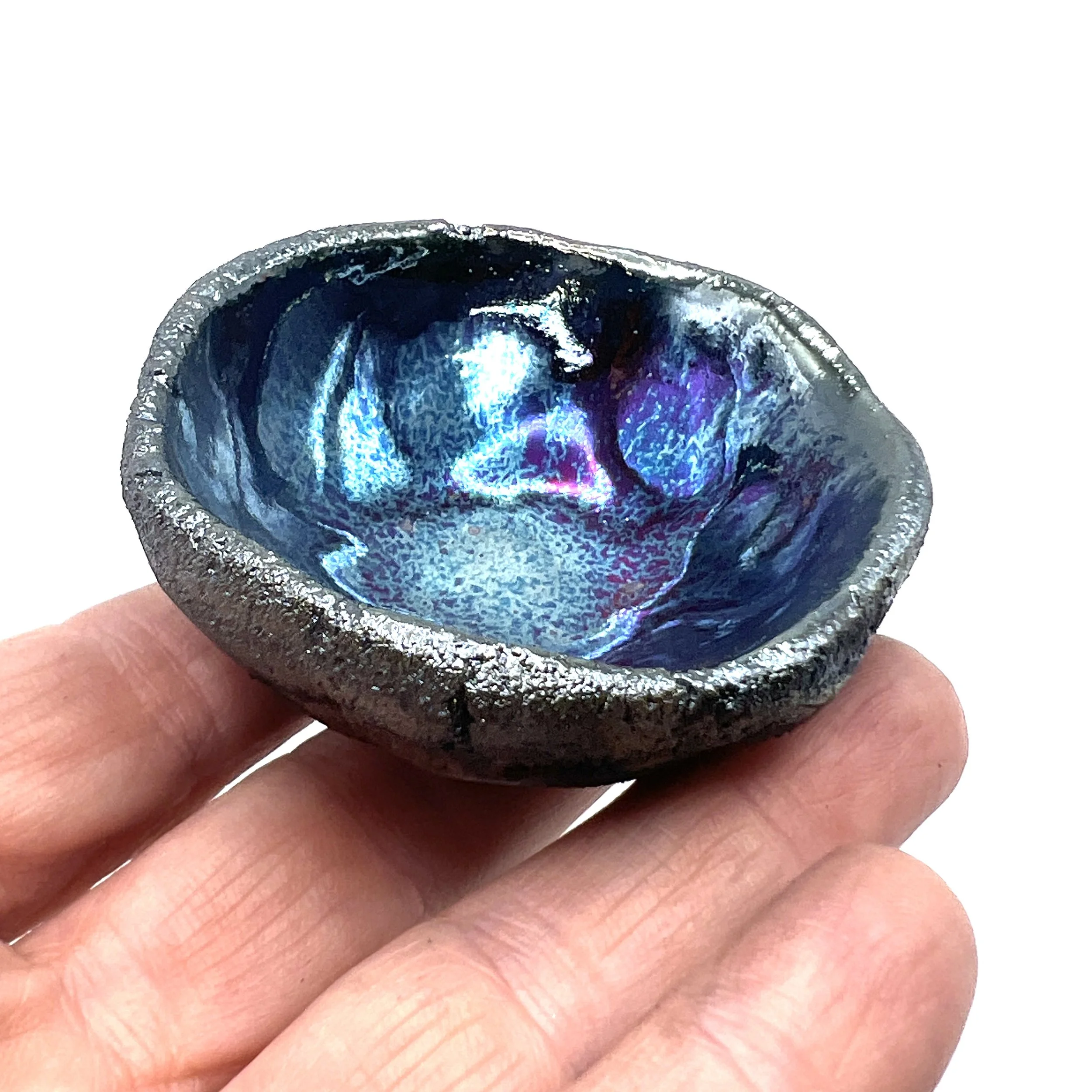 Raku Mini Bowl Handmade Pottery Pinch Pot by MAKUstudio MAKU raku