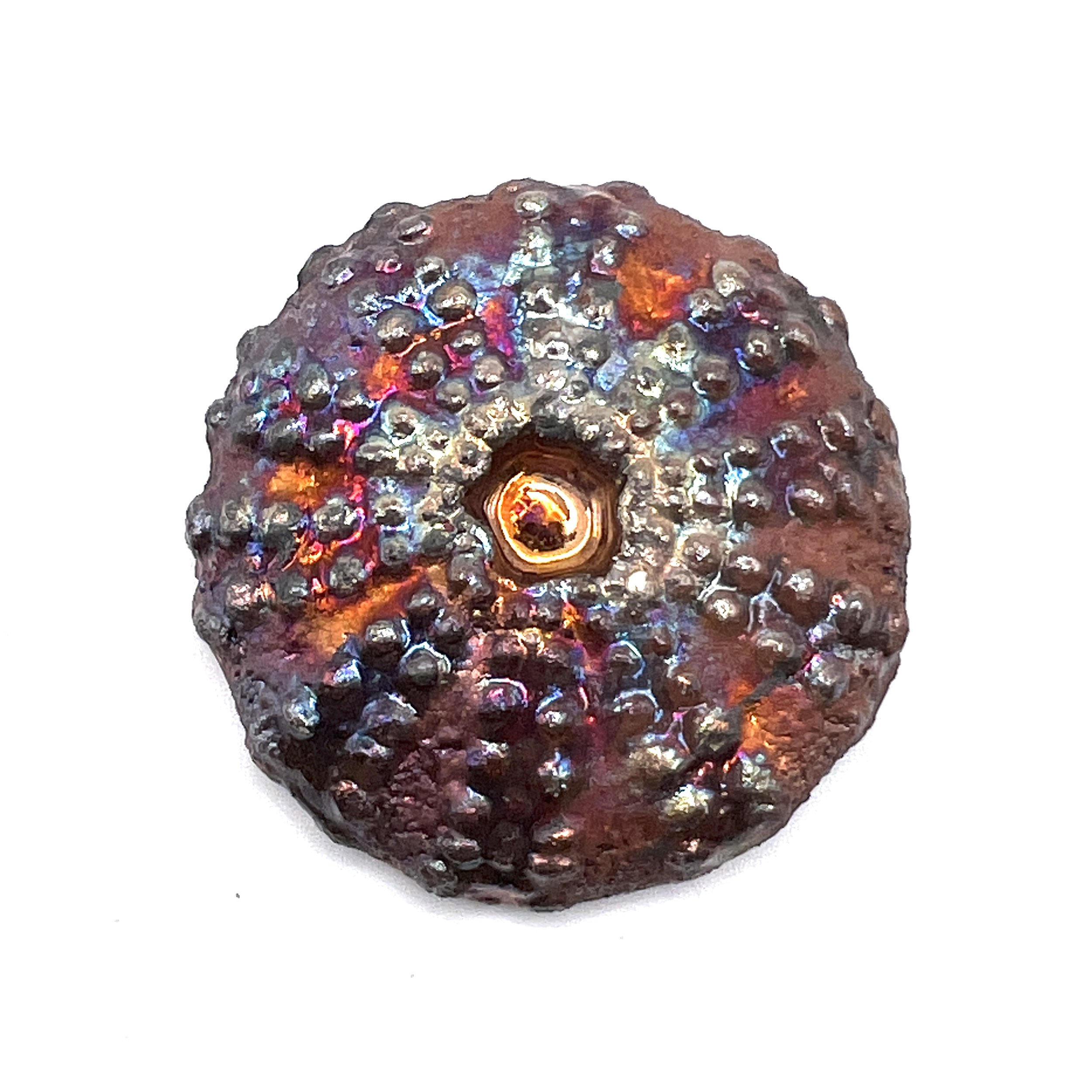 Sea Urchin Raku Ceramic Pottery Cabochon Jewelry Supply Handmade by MAKUstudio MAKU raku