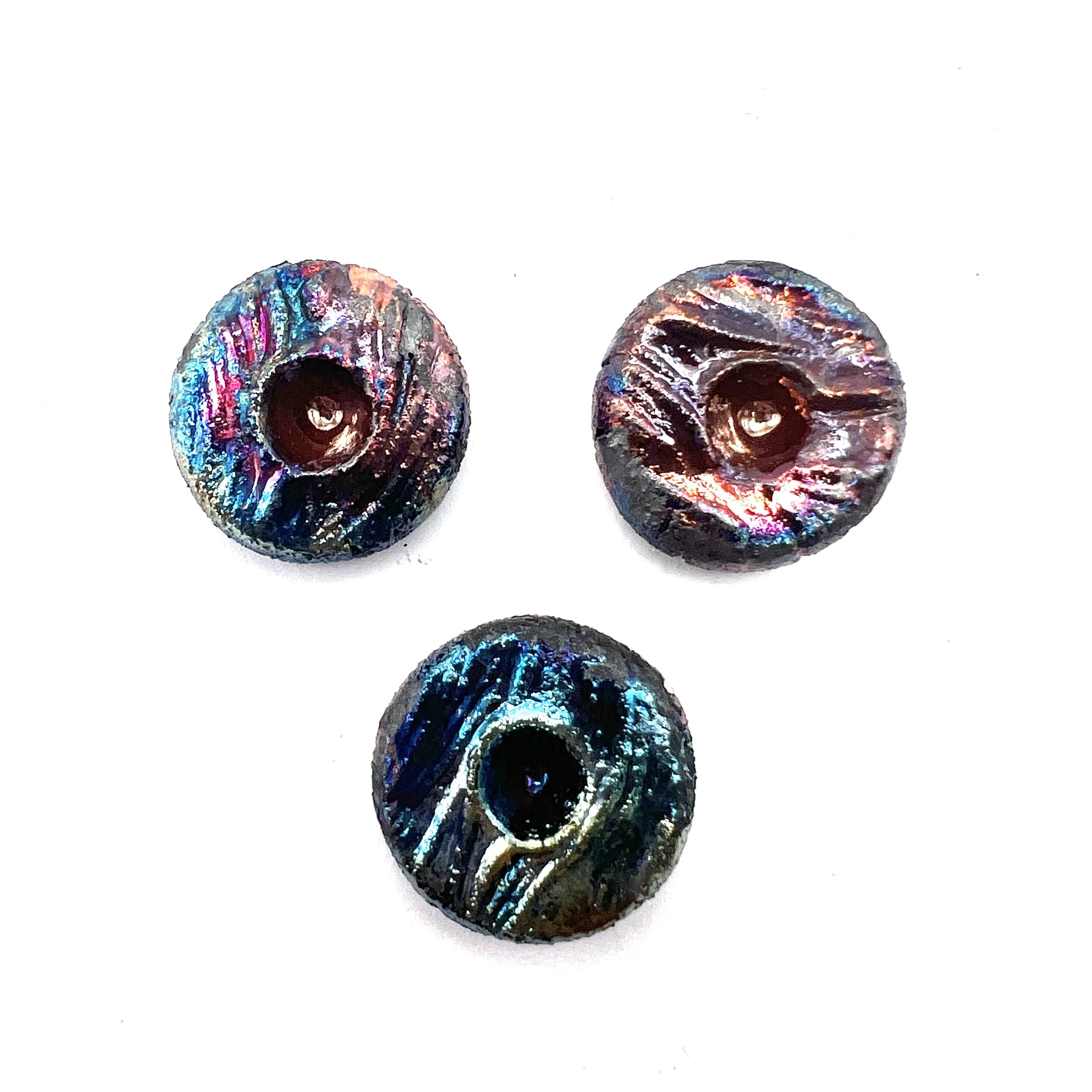 Set of 3 Raku Jewelry Supply Handmade by MAKUstudio MAKU raku