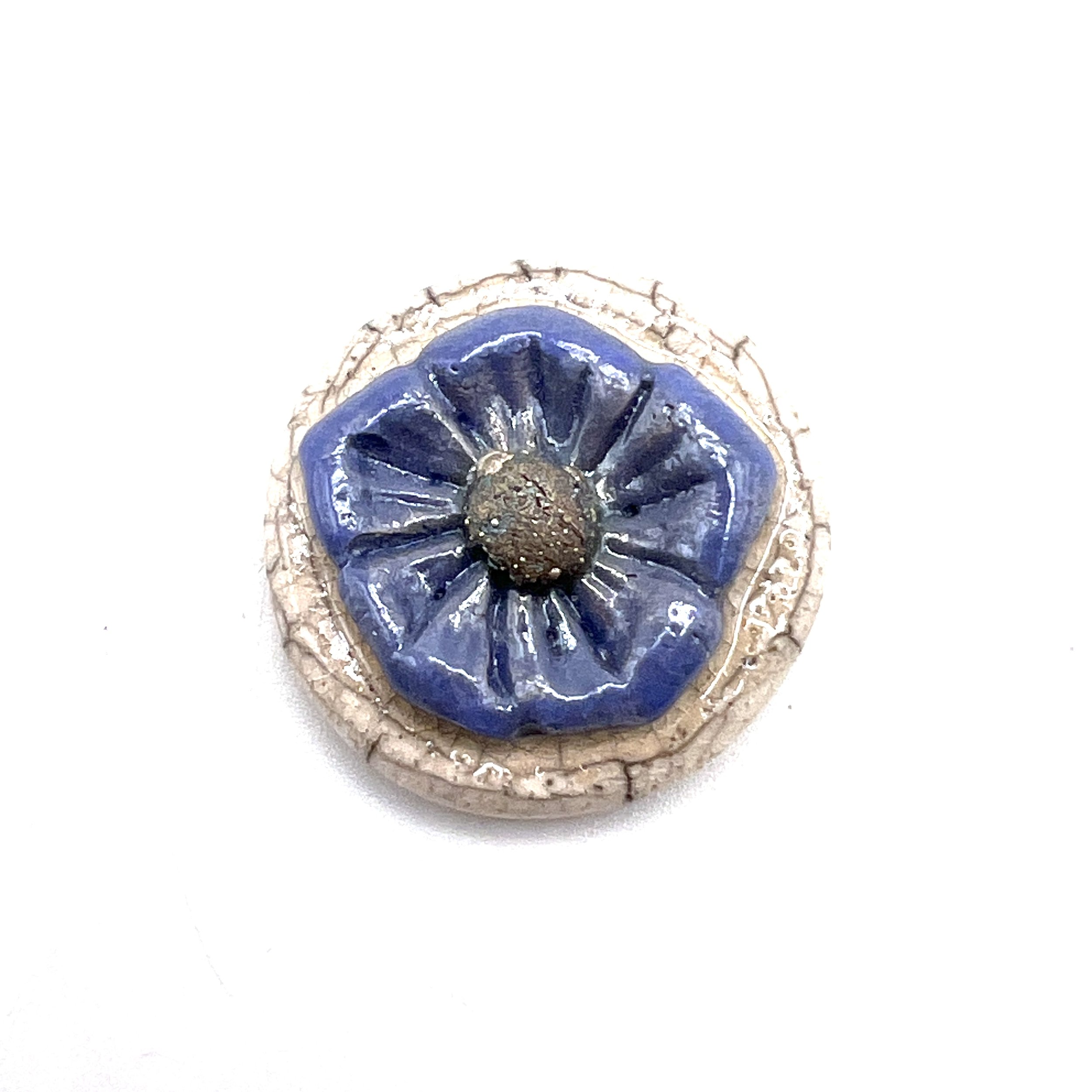Flower Raku Cabochon Ceramic Pottery Jewelry Supply Handmade by MAKUstudio MAKU raku
