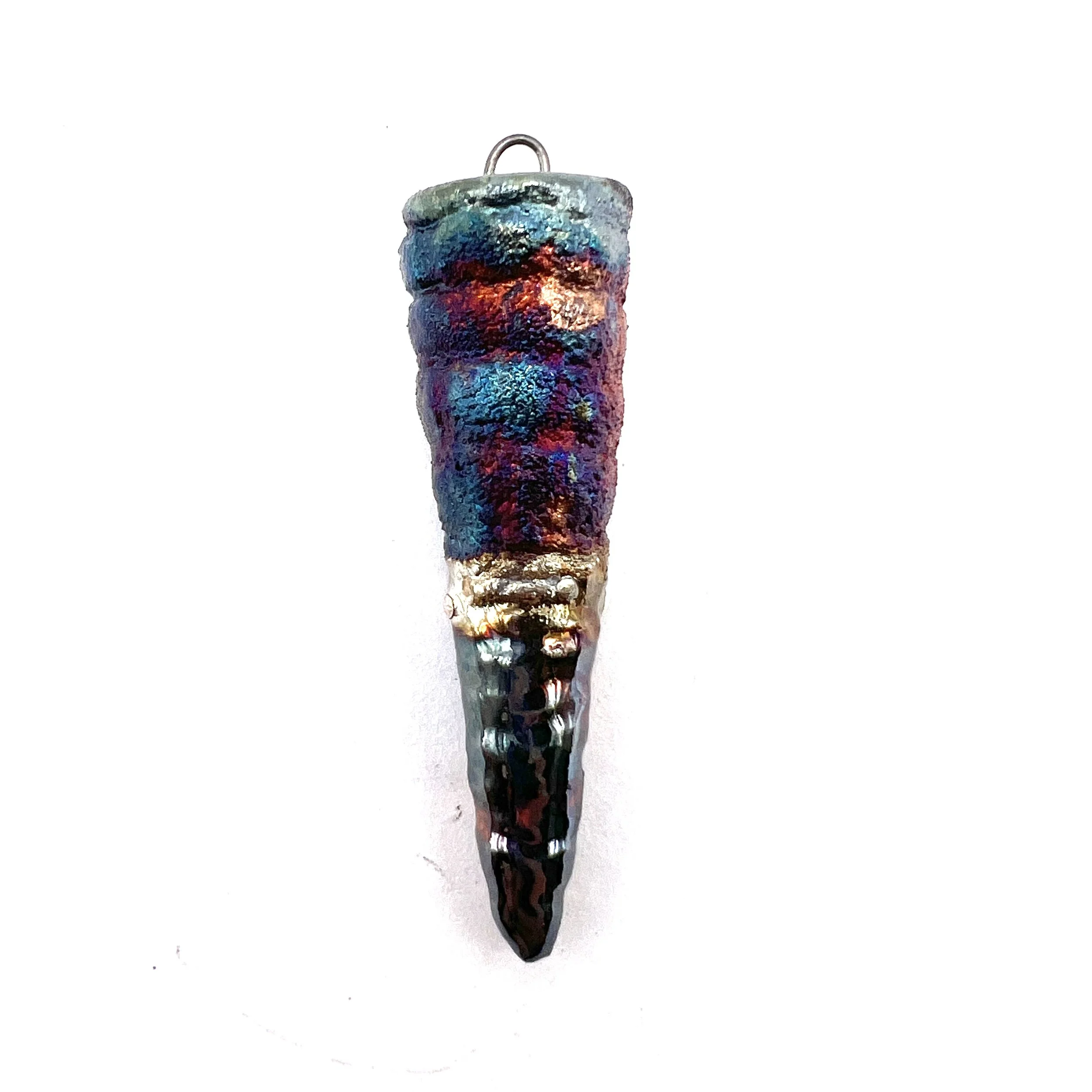 Raku Spike Pendant Ceramic Pottery Jewelry Supply Handmade by MAKUstudio MAKU raku