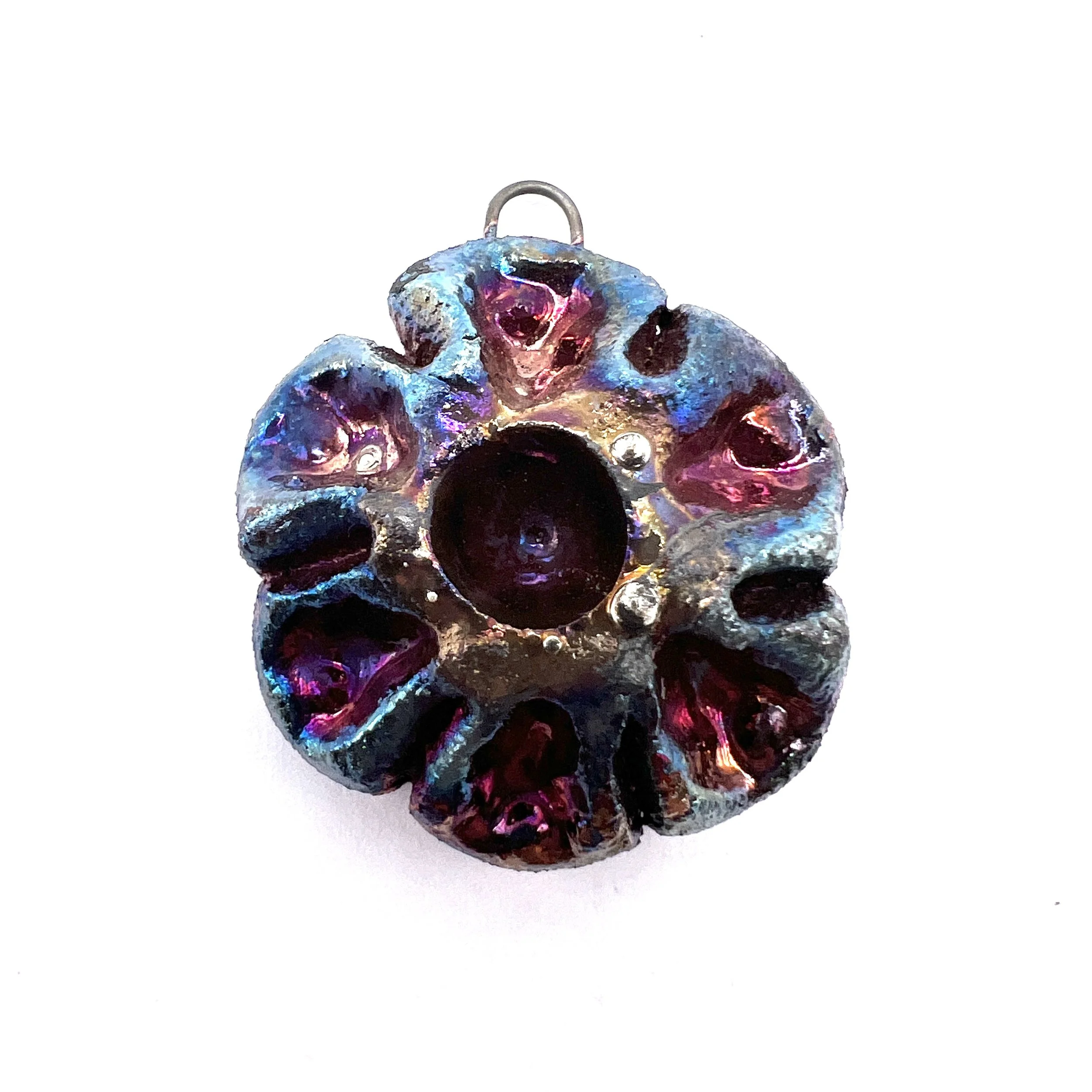 Flower Raku Ceramic Pendant Raku Jewelry Supply Handmade by  MAKUstudio MAKU raku