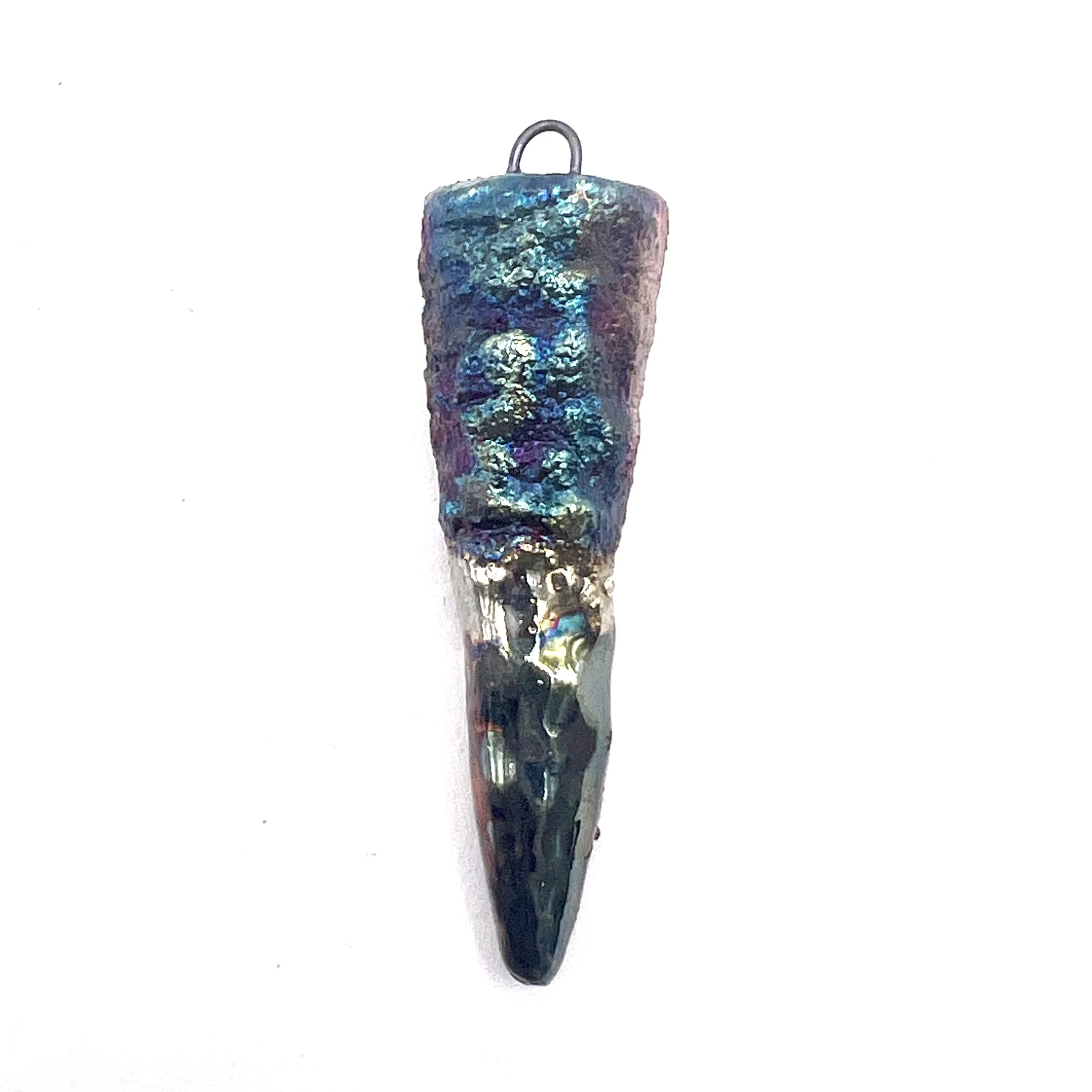 Raku Spike Pendant Ceramic Pottery Jewelry Supply Handmade by MAKUstudio MAKU raku
