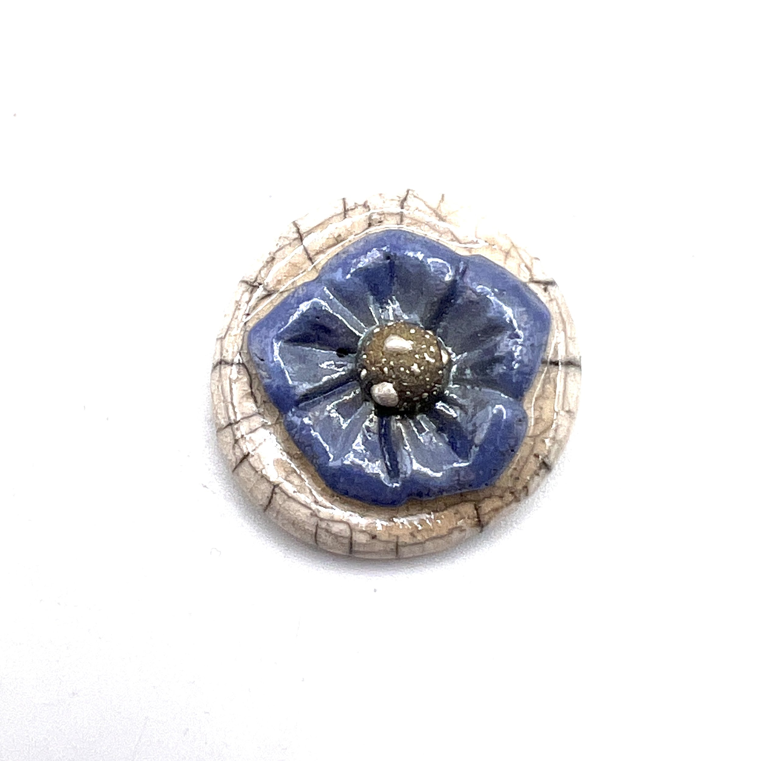 Flower Raku Cabochon Ceramic Pottery Jewelry Supply Handmade by MAKUstudio MAKU raku