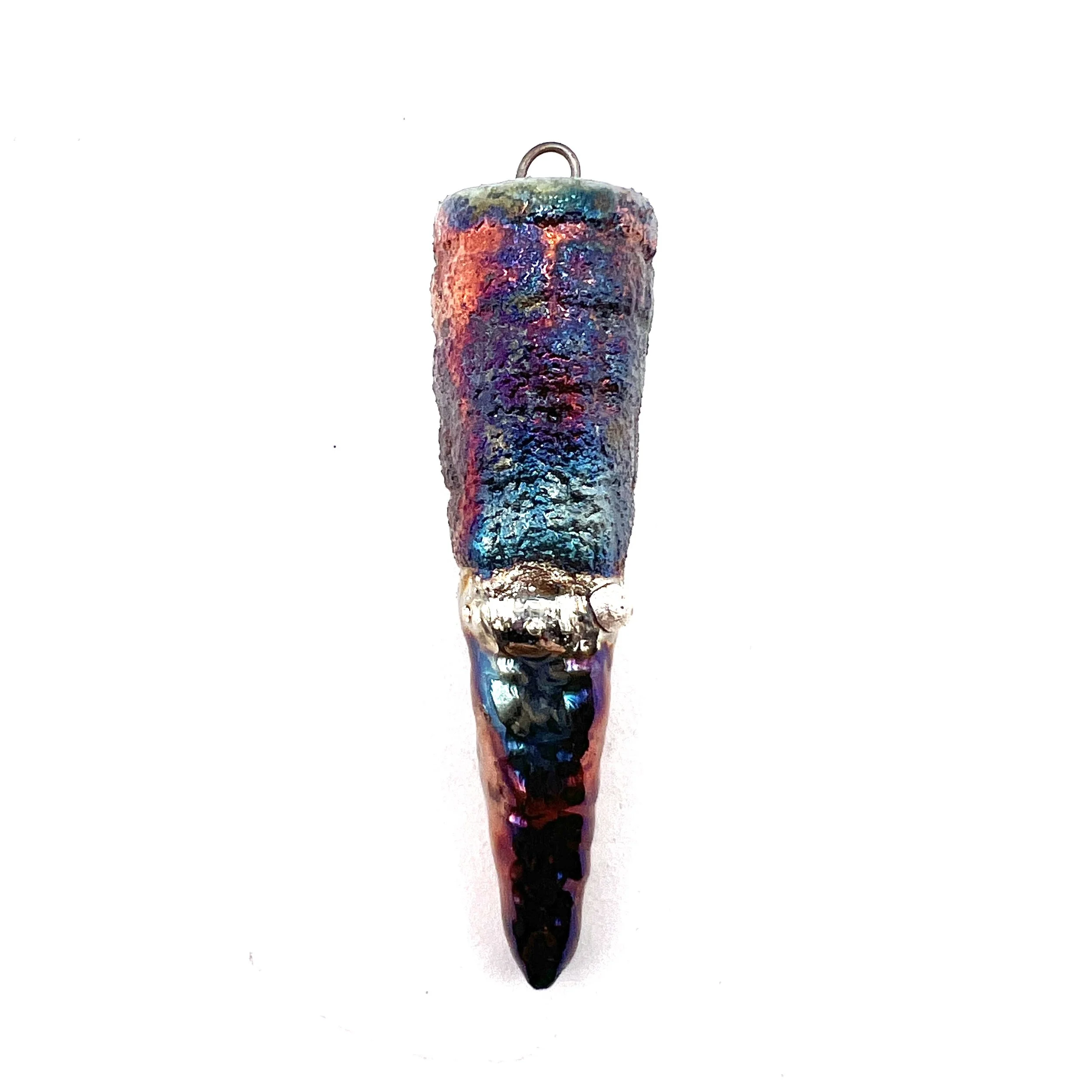 Raku Spike Pendant Ceramic Pottery Jewelry Supply Handmade by MAKUstudio MAKU raku
