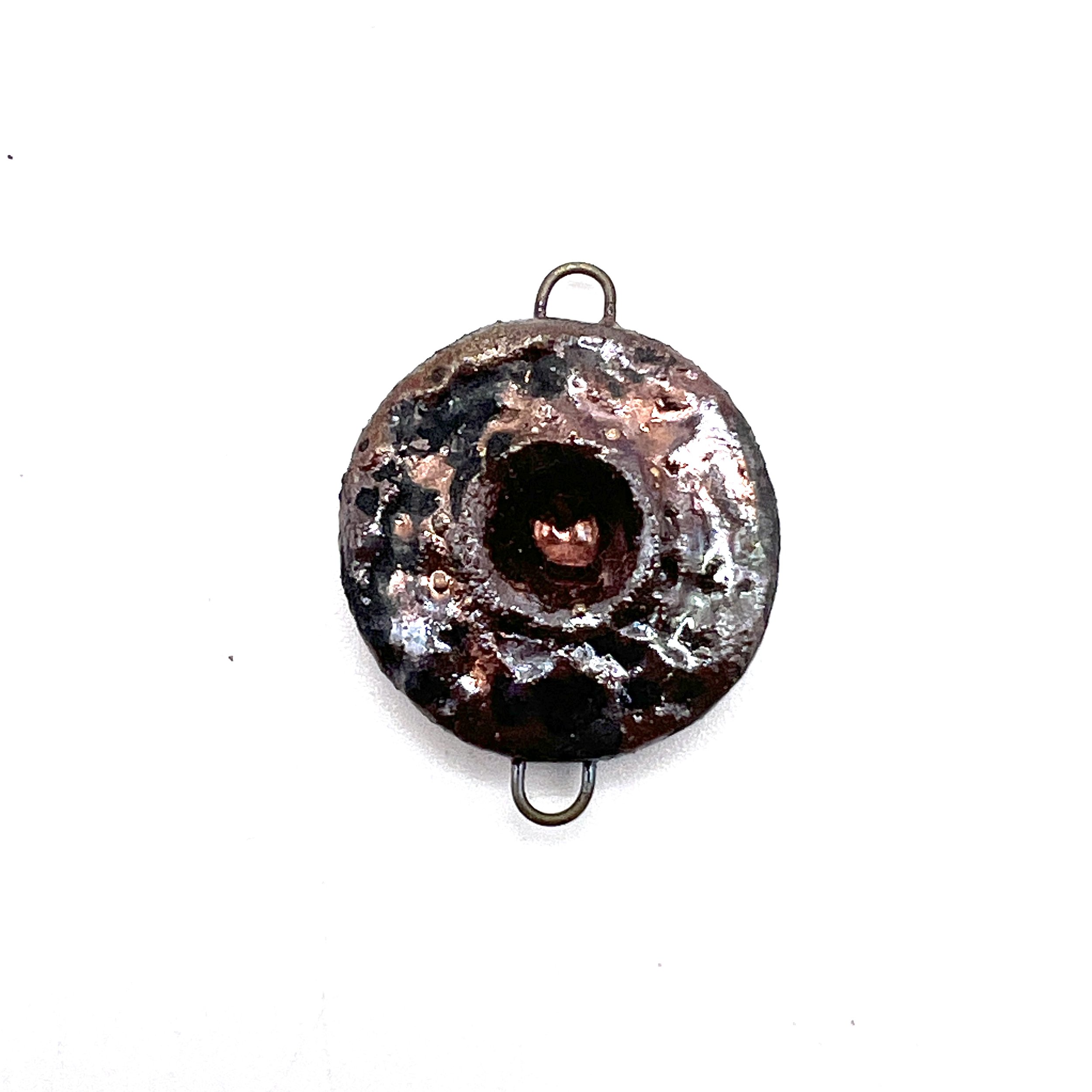 Pendant Charm Connector Ceramic Pottery Jewelry Supply Handmade by MAKUstudio MAKU raku
