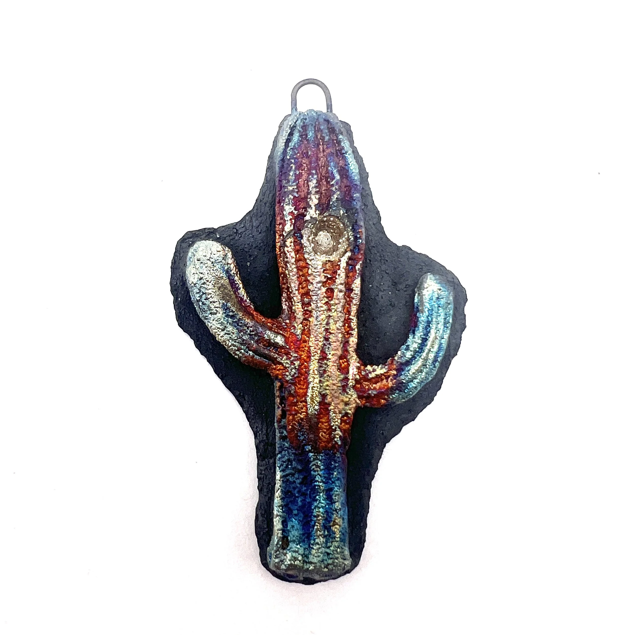 Cactus Raku Ceramic Pendant Raku Jewelry Supply Handmade by  MAKUstudio MAKU raku