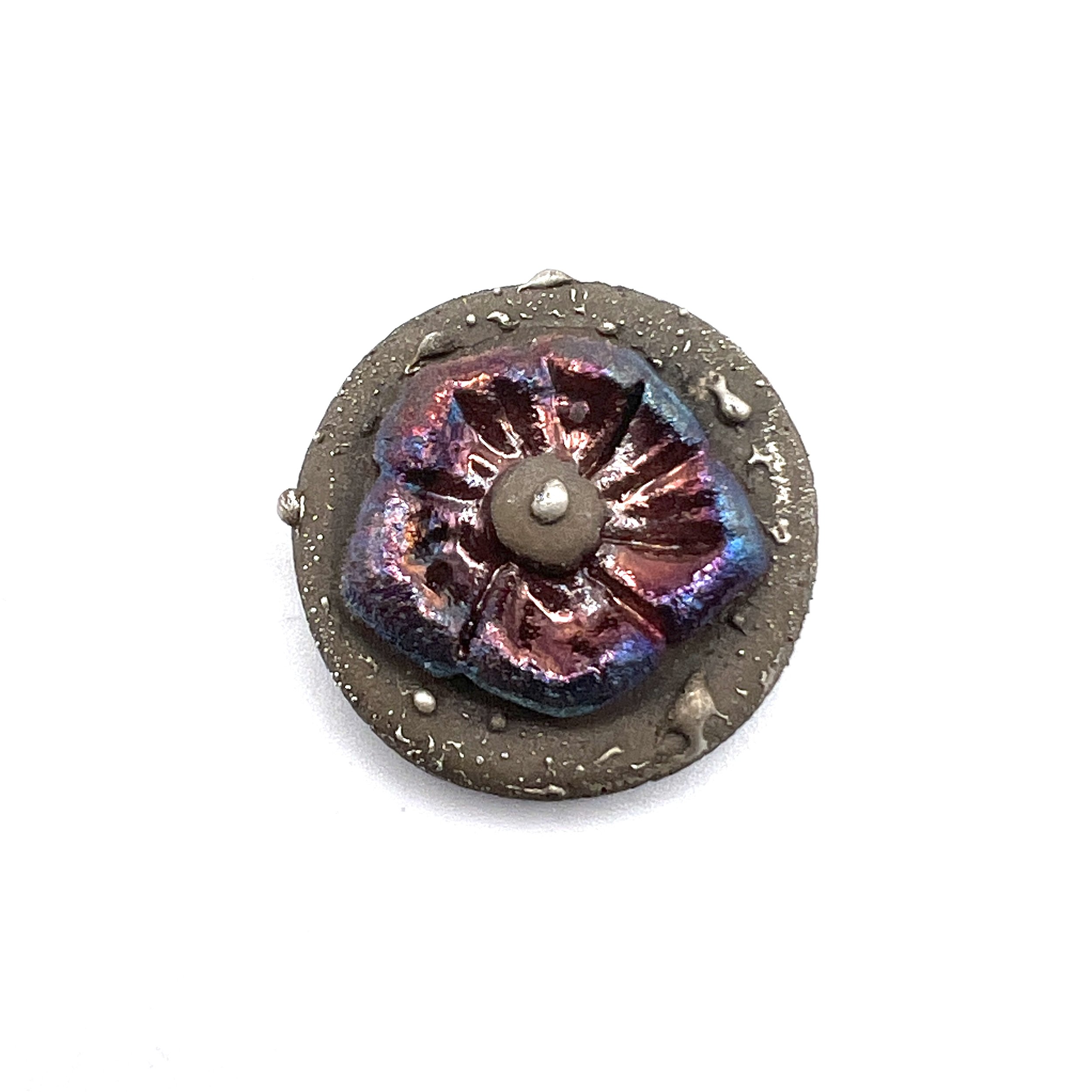 Flower Raku Cabochon Ceramic Pottery Jewelry Supply Handmade by MAKUstudio MAKU raku