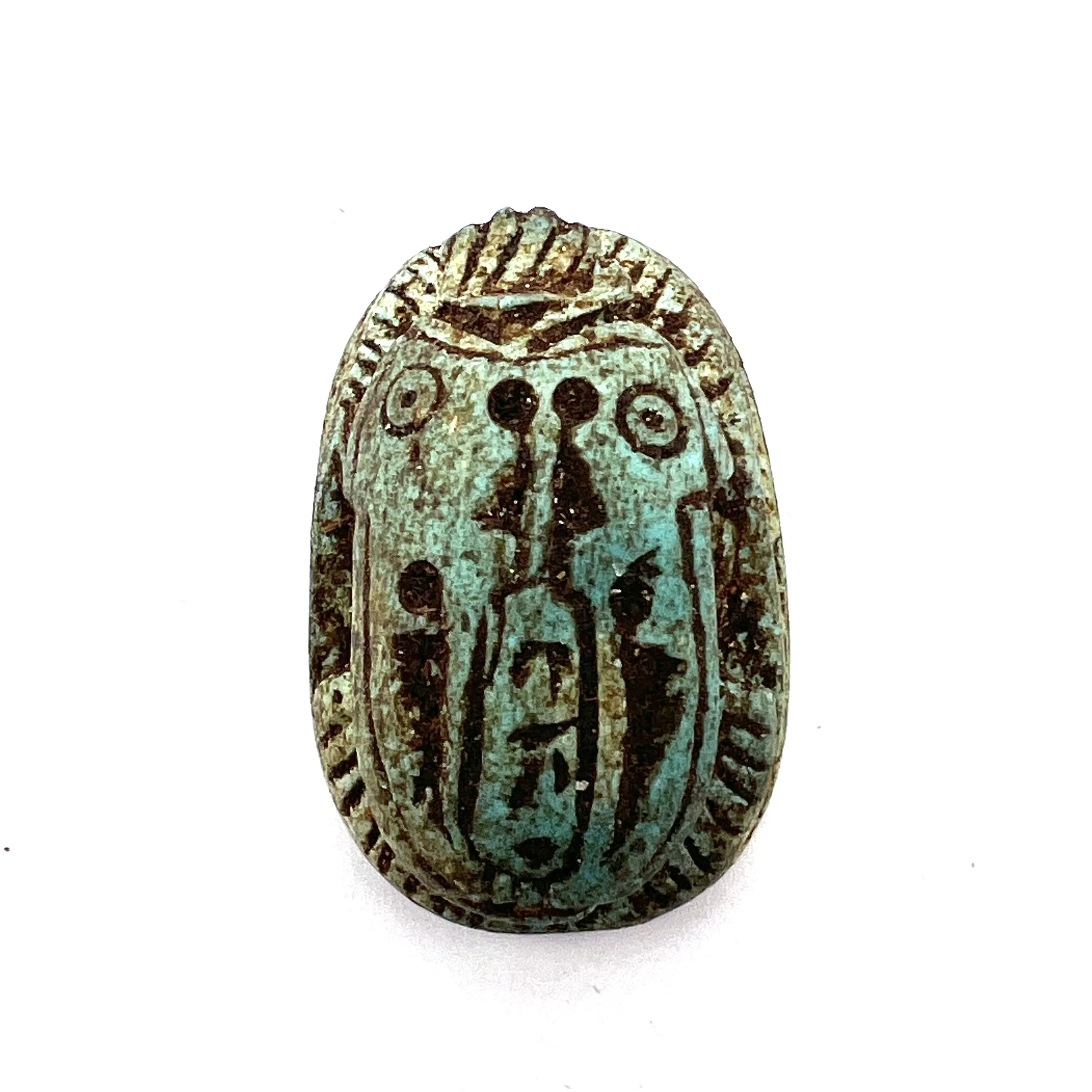 Stone Egyptian Scarab Bead Medium with Vertical Hole Jewelry Supplies MAKUstudio MAKU raku