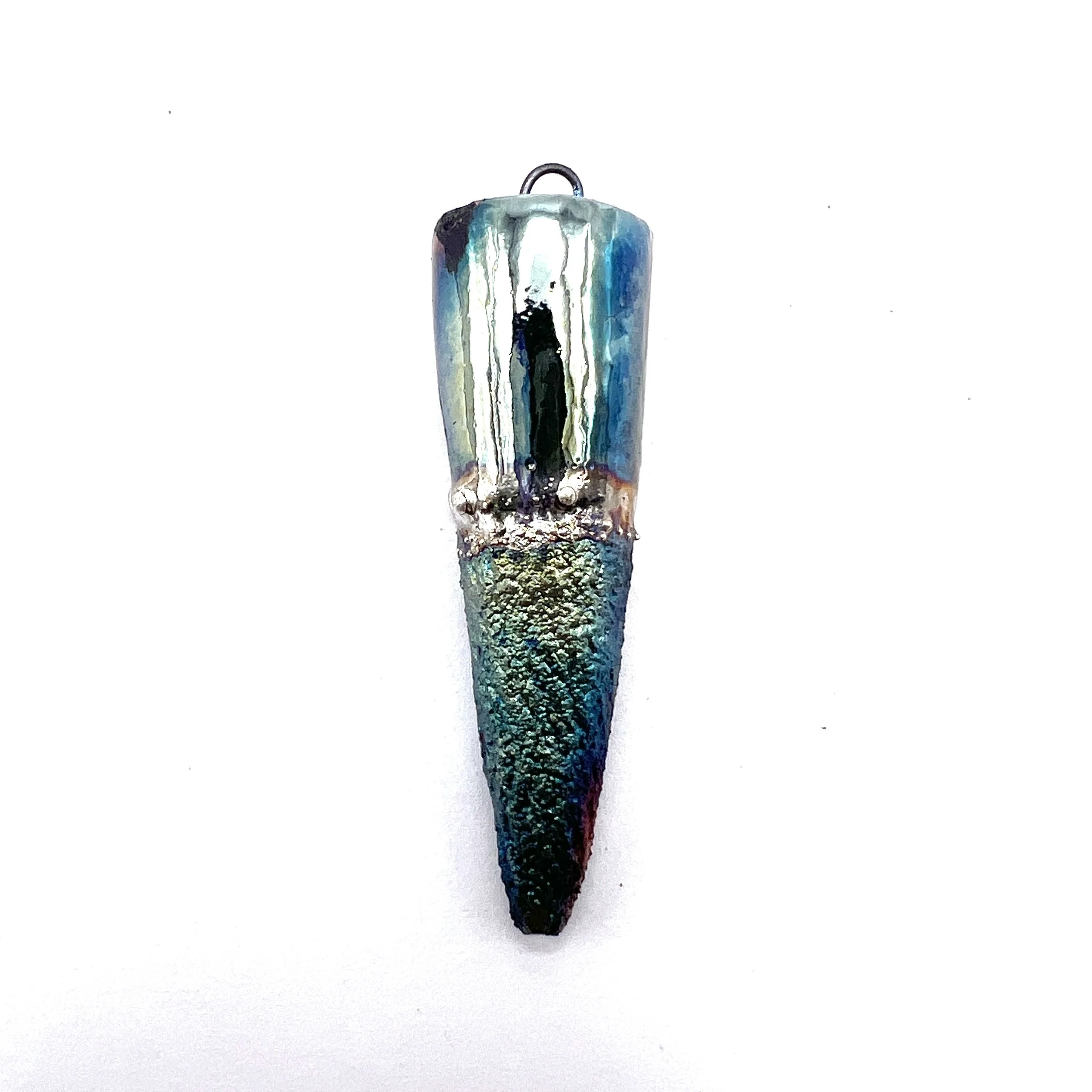 Raku Spike Pendant Ceramic Pottery Jewelry Supply Handmade by MAKUstudio MAKU raku
