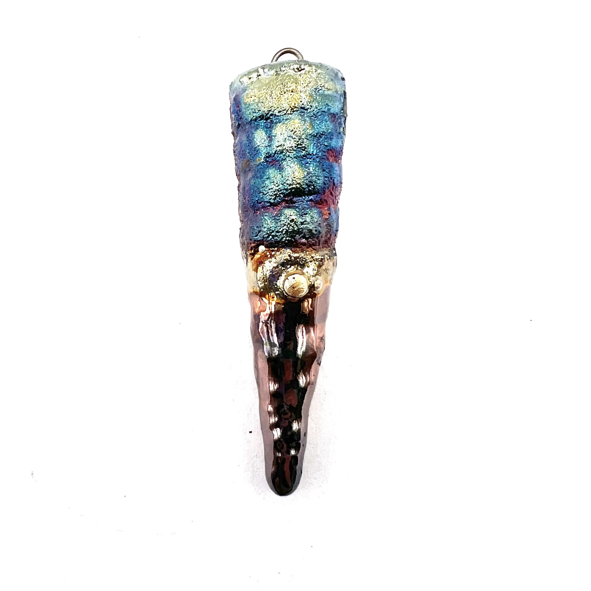 Raku Spike Pendant Ceramic Pottery Jewelry Supply Handmade by MAKUstudio MAKU raku