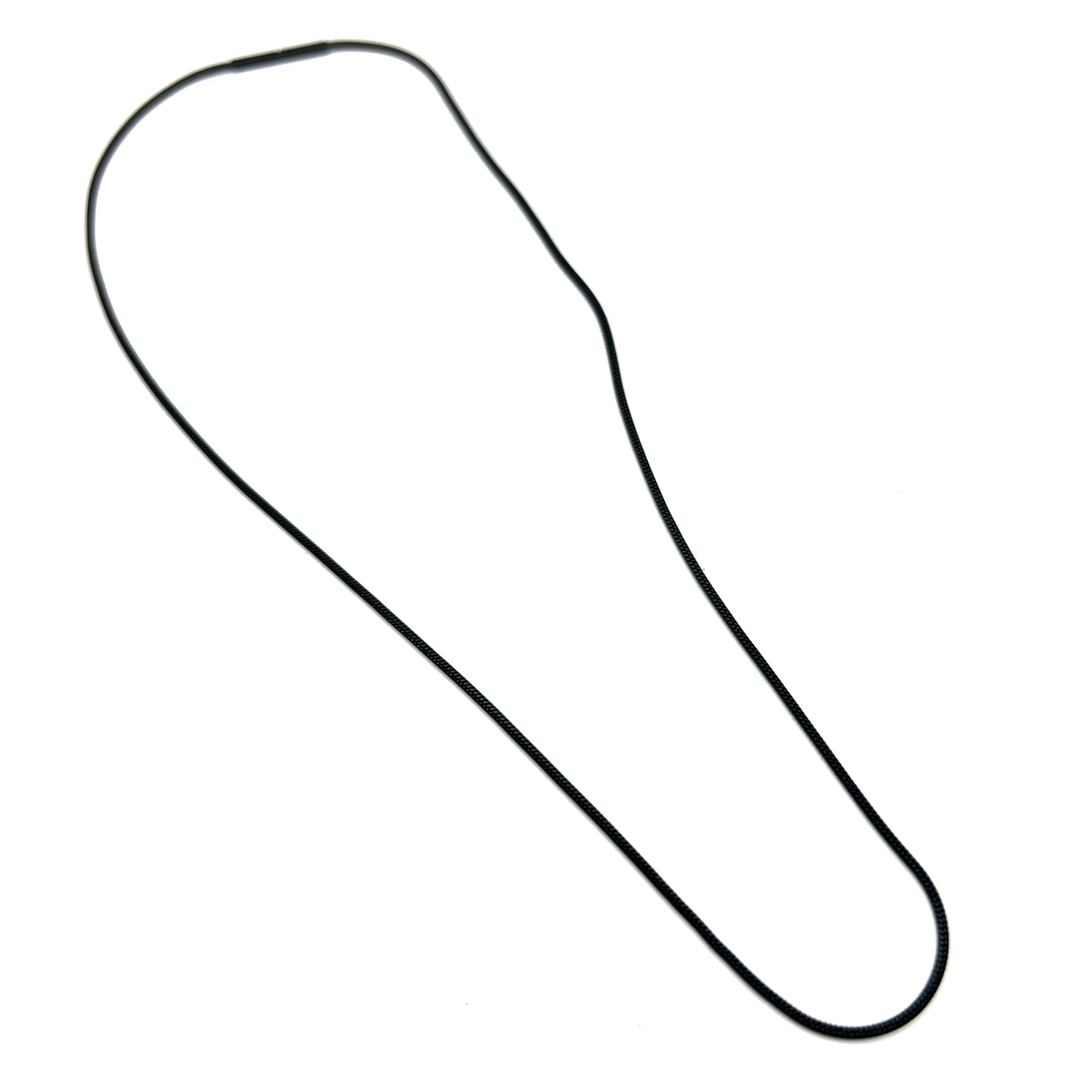 b. tiff Black Stainless Steel Round Snake Chain Necklace with Skinny Clasp 16" 18" 20" 1.2mm