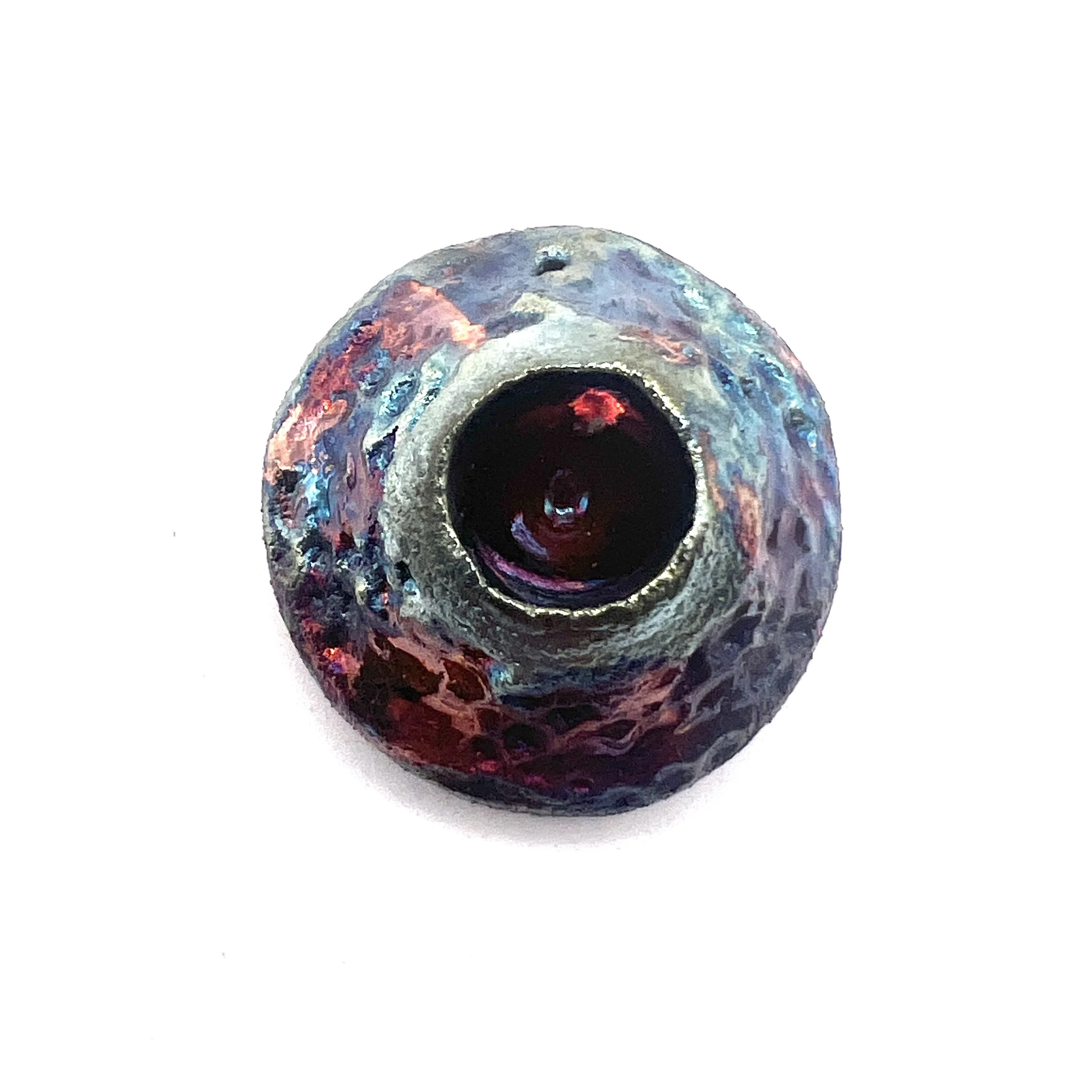 Volcano Raku Cabochon Jewelry Supply Handmade by MAKUstudio MAKU raku