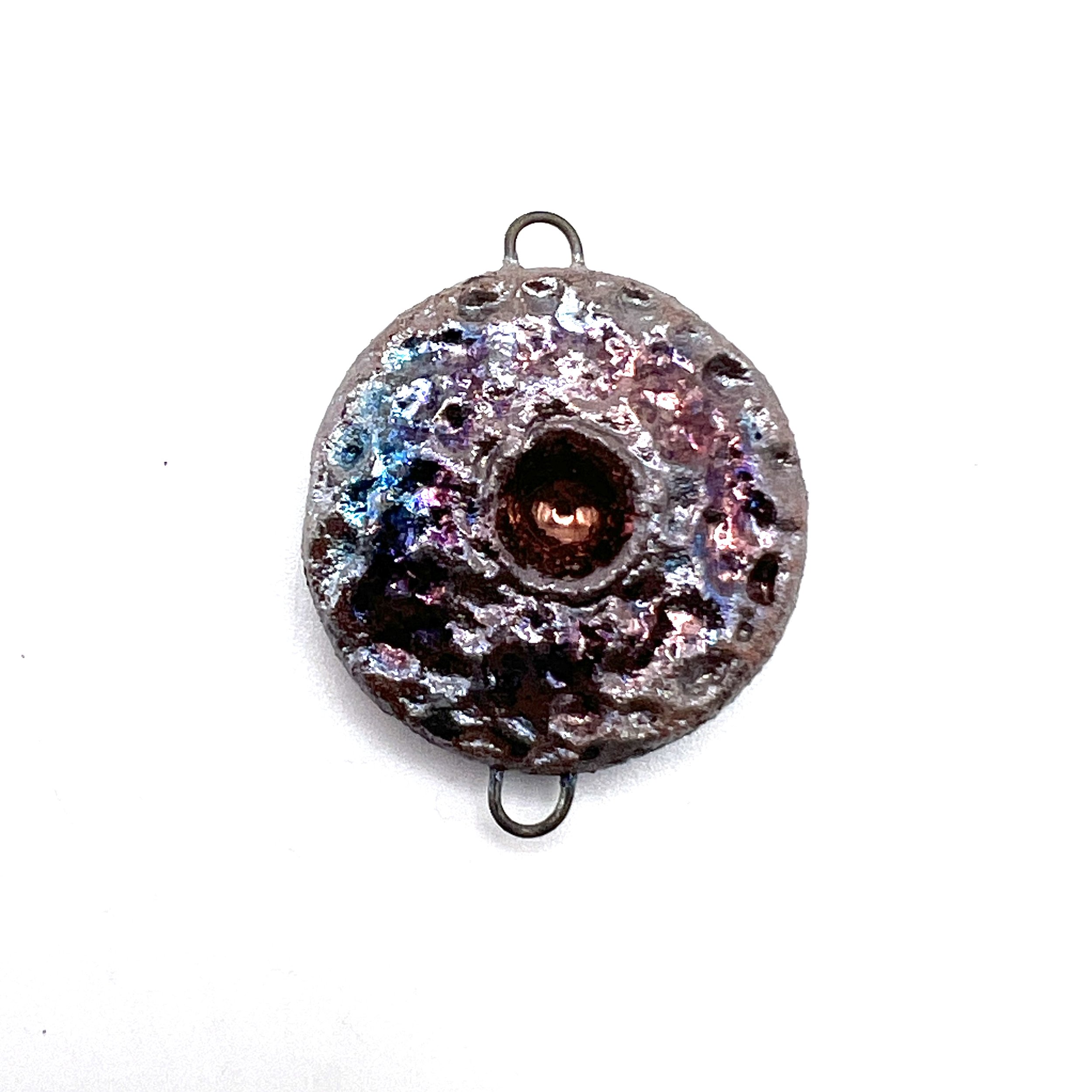 Pendant Charm Connector Ceramic Pottery Jewelry Supply Handmade by MAKUstudio MAKU raku