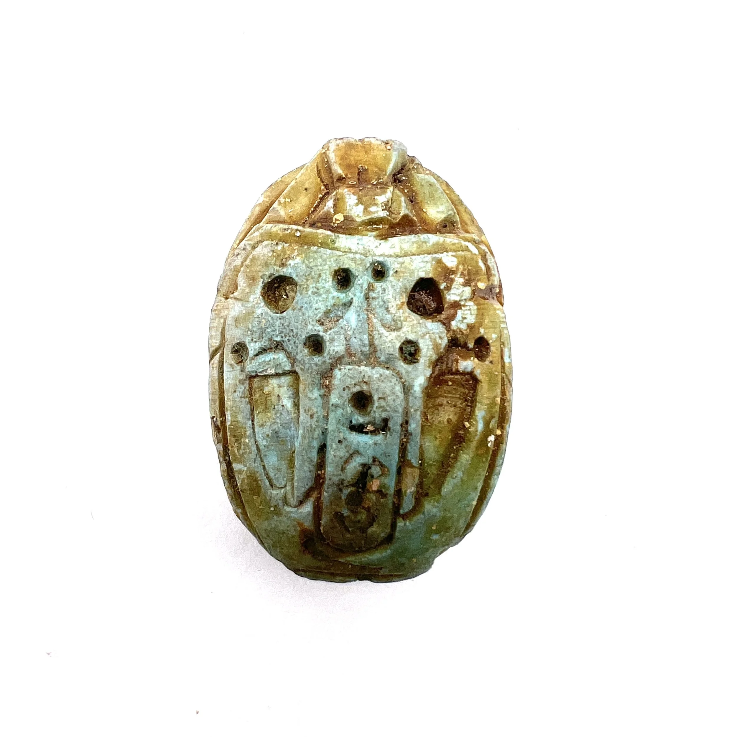 Stone Egyptian Scarab Bead Large with Vertical Hole Jewelry Supplies MAKUstudio MAKU raku