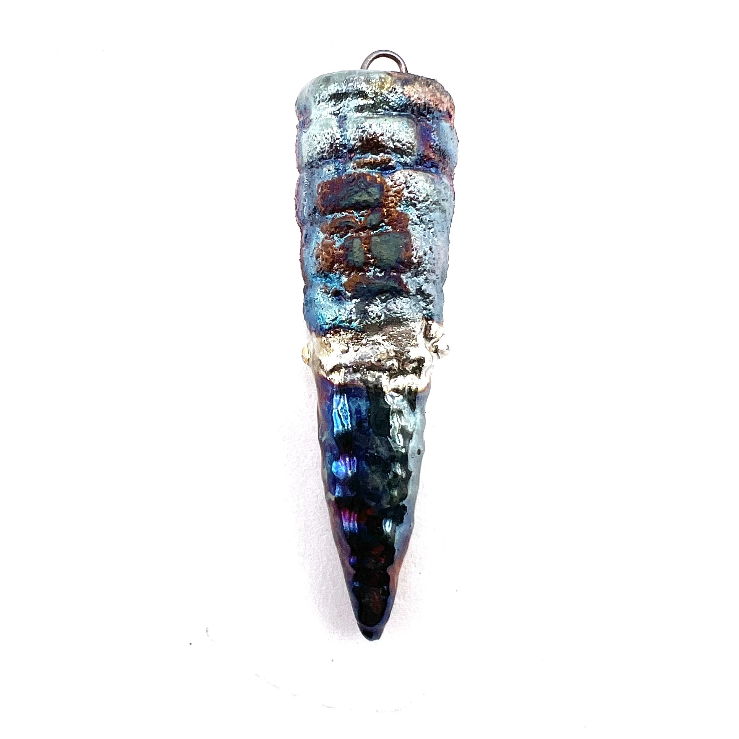 Raku Spike Pendant Ceramic Pottery Jewelry Supply Handmade by MAKUstudio MAKU raku