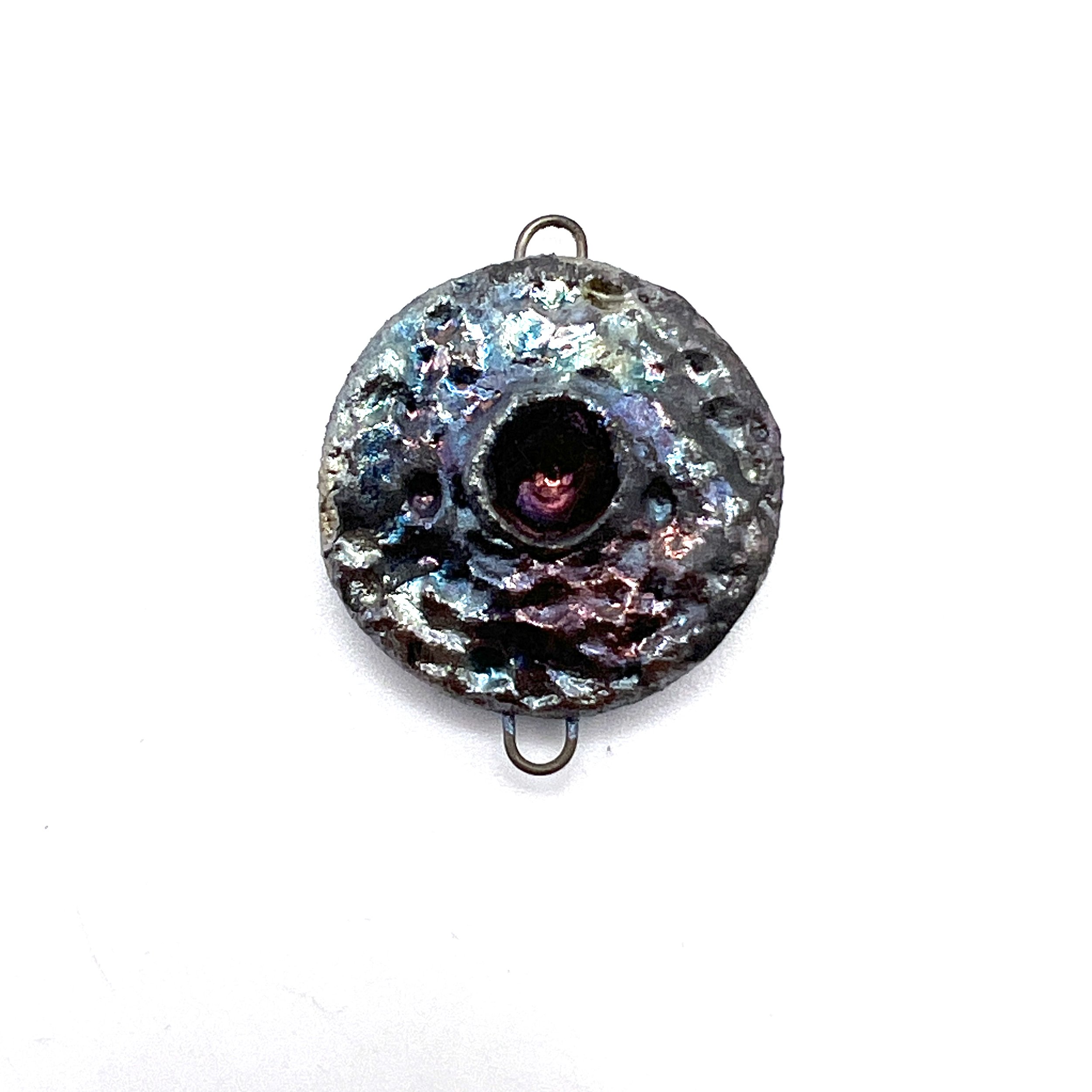 Pendant Charm Connector Ceramic Pottery Jewelry Supply Handmade by MAKUstudio MAKU raku