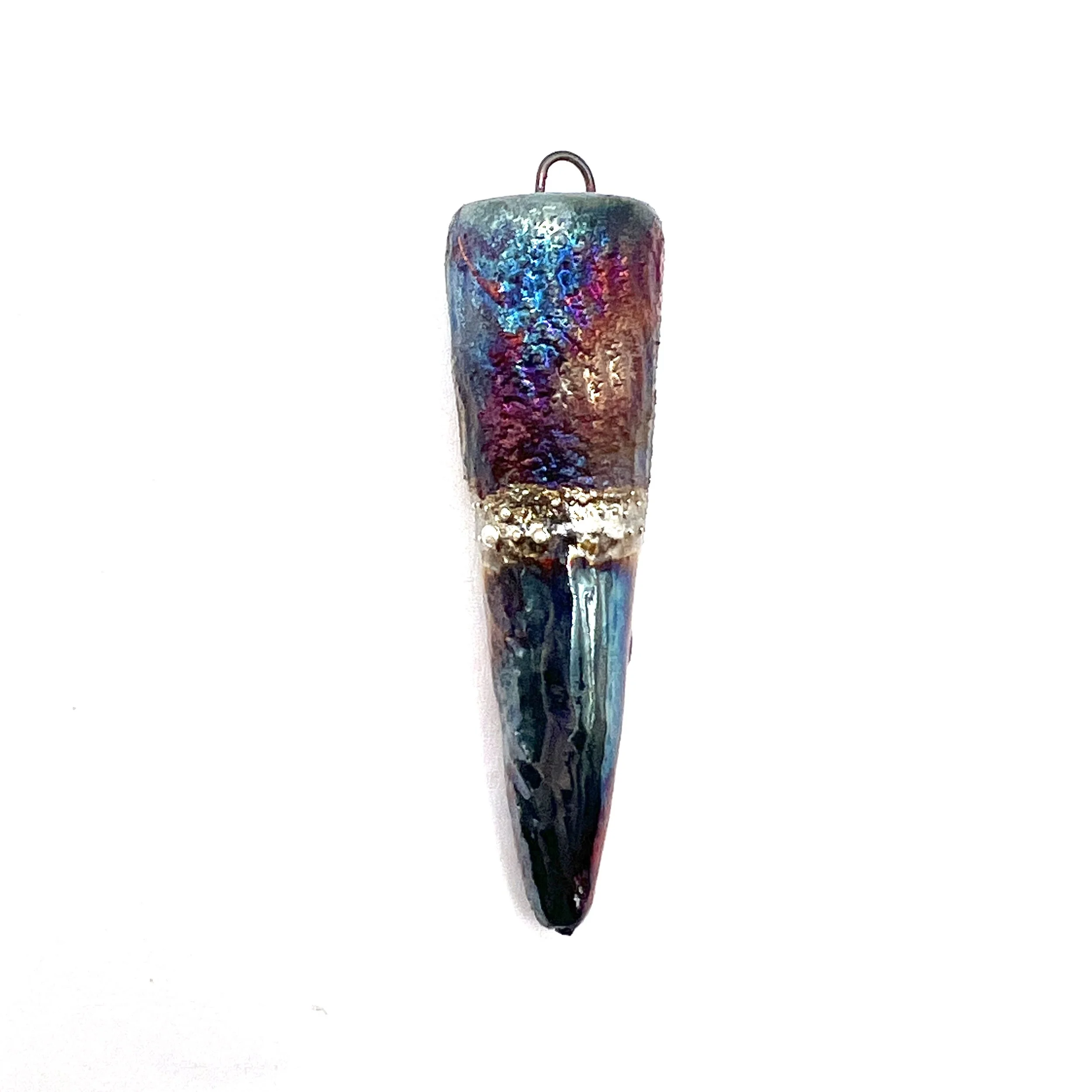 Raku Spike Pendant Ceramic Pottery Jewelry Supply Handmade by MAKUstudio MAKU raku